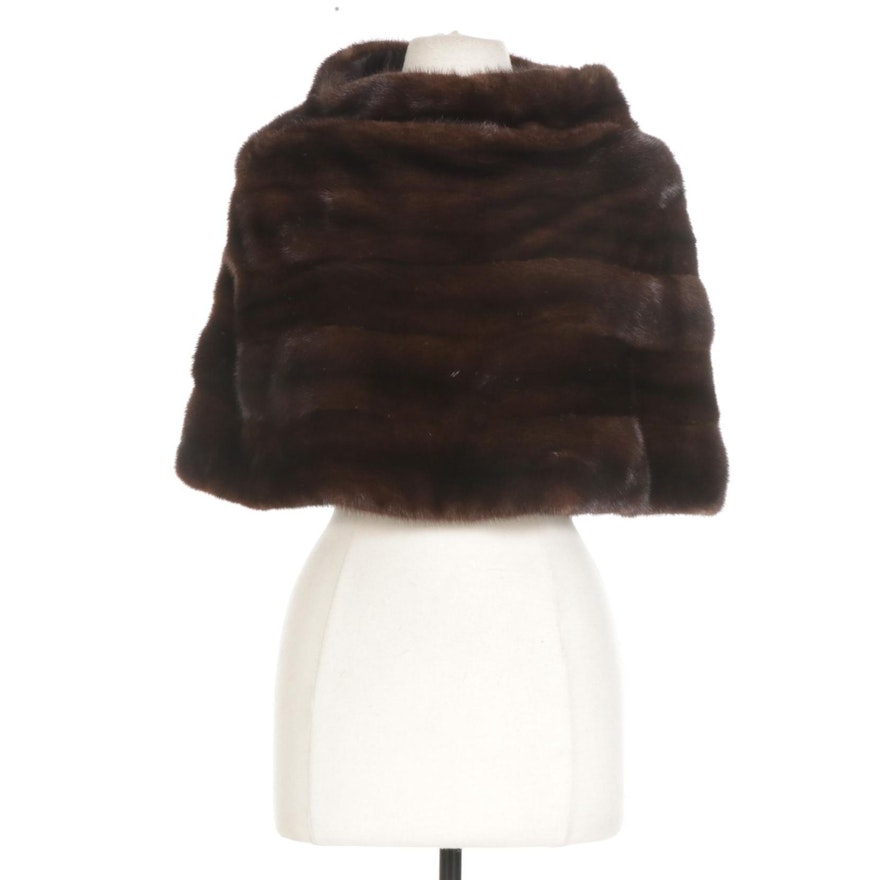 Cassin New York Mahogany Mink Fur Capelet