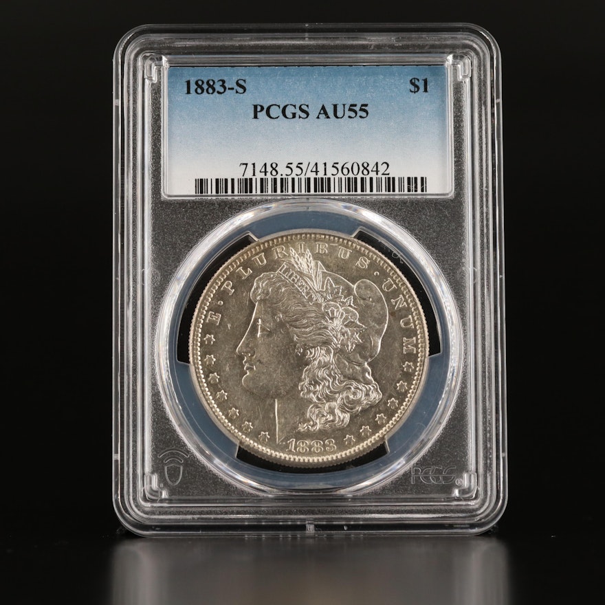 Better Date PCGS AU55 1883-S Morgan Silver Dollar