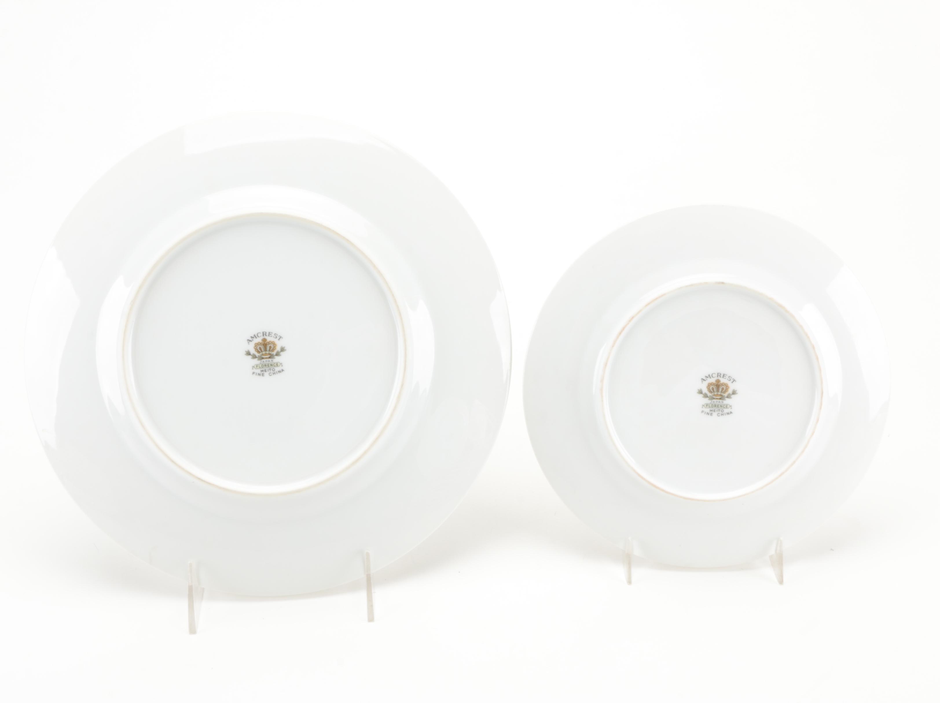 Amcrest of Japan "Florence" Bone China Dinnerware, Mid to Late 20th Century