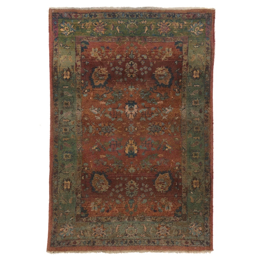 3'11 x 5'10 Machine Made Turkish Oushak Rug, 2000s