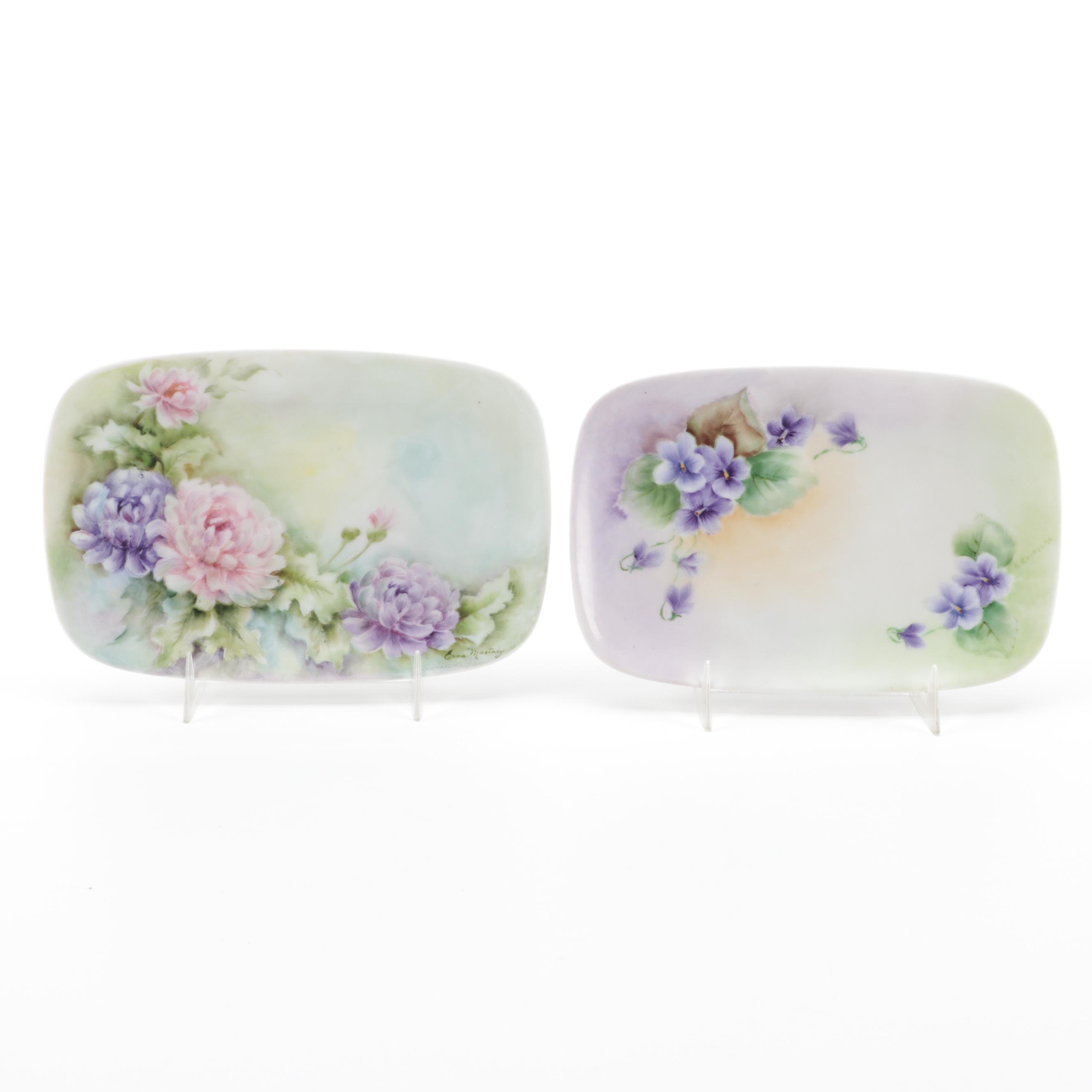 Haviland, Morimura Bros., and Other Hand-Painted Porcelain Vanity Accessories