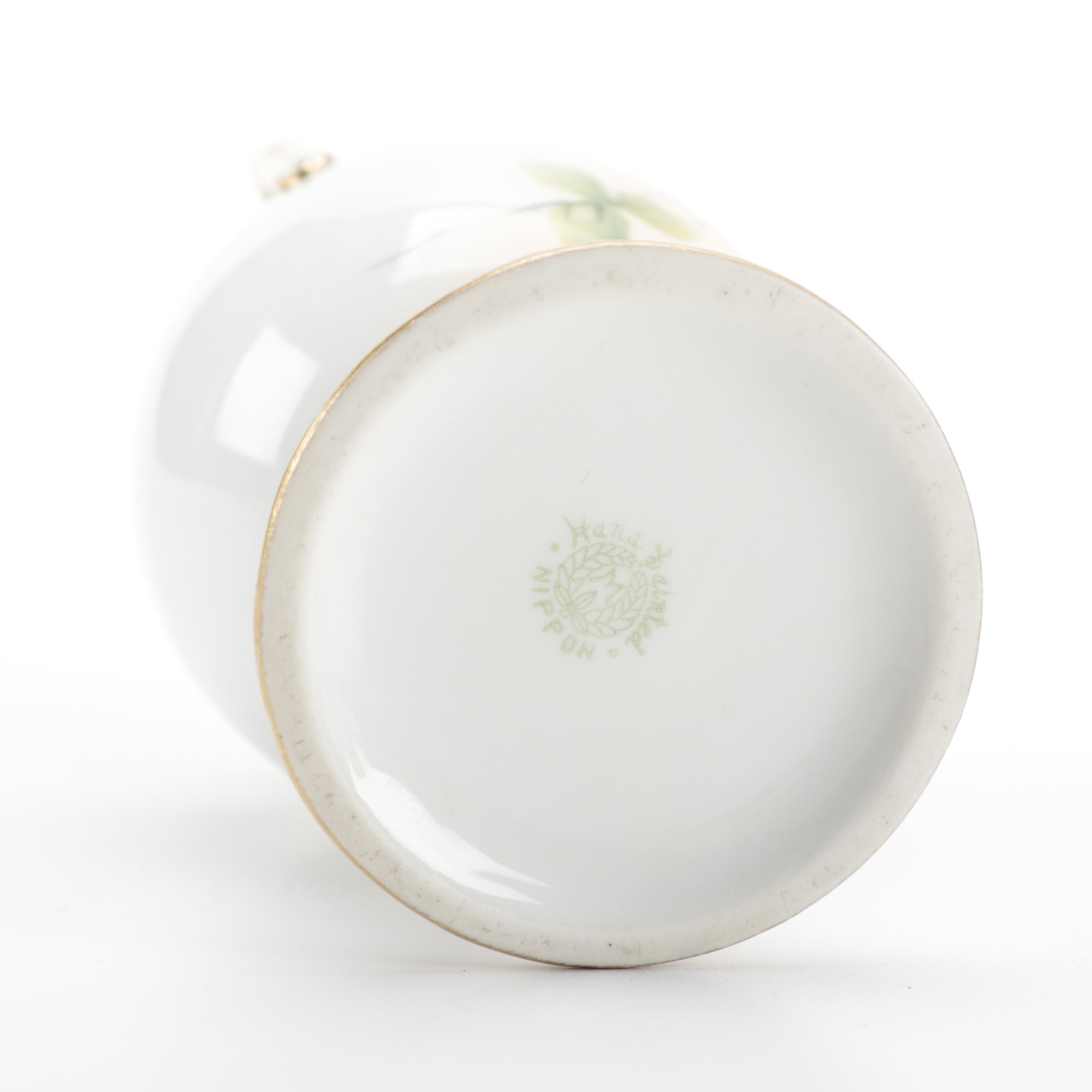 Haviland, Morimura Bros., and Other Hand-Painted Porcelain Vanity Accessories