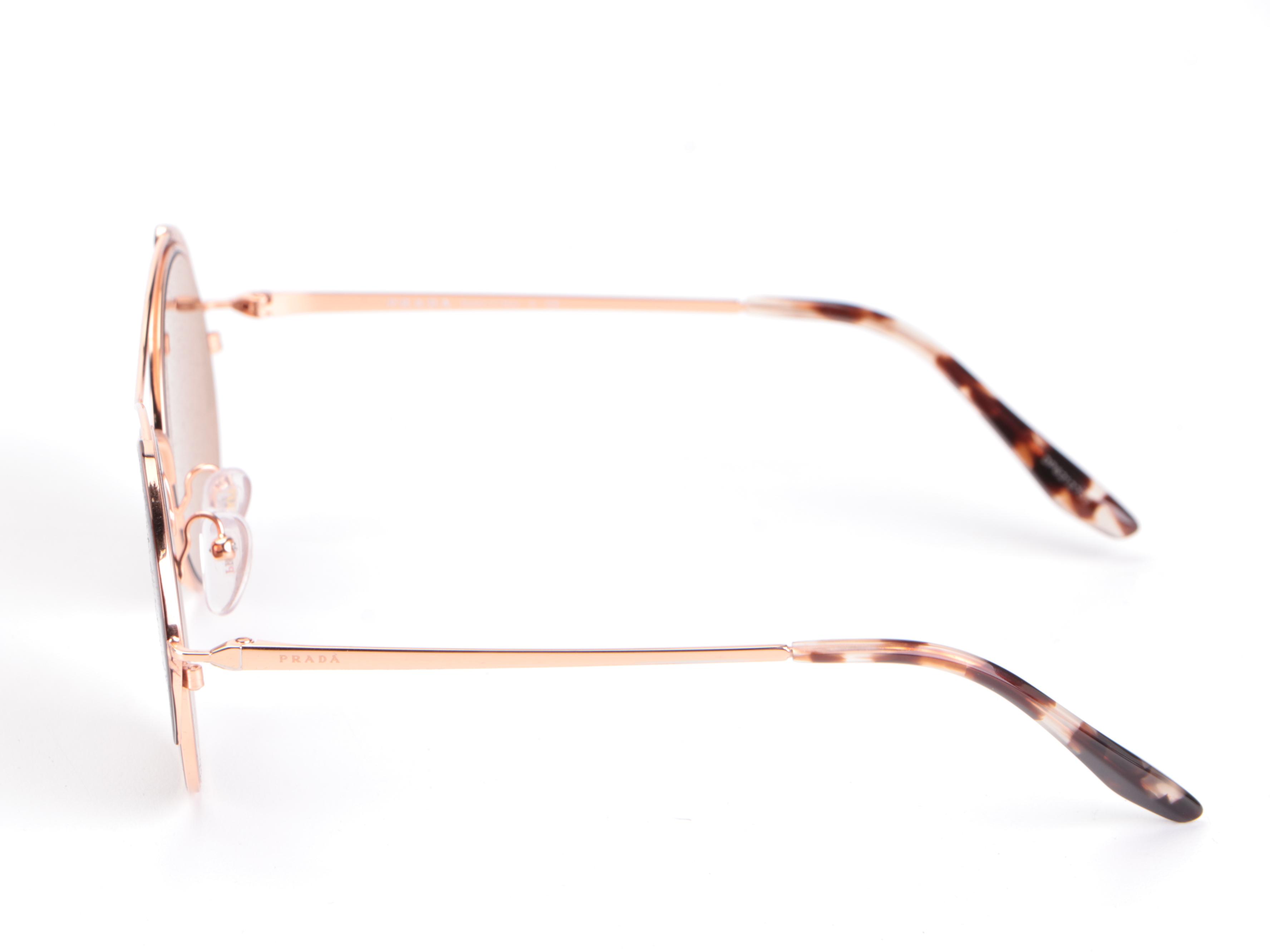 Prada SPR55V Rose Gold-Havana Sunglasses with Box and Case