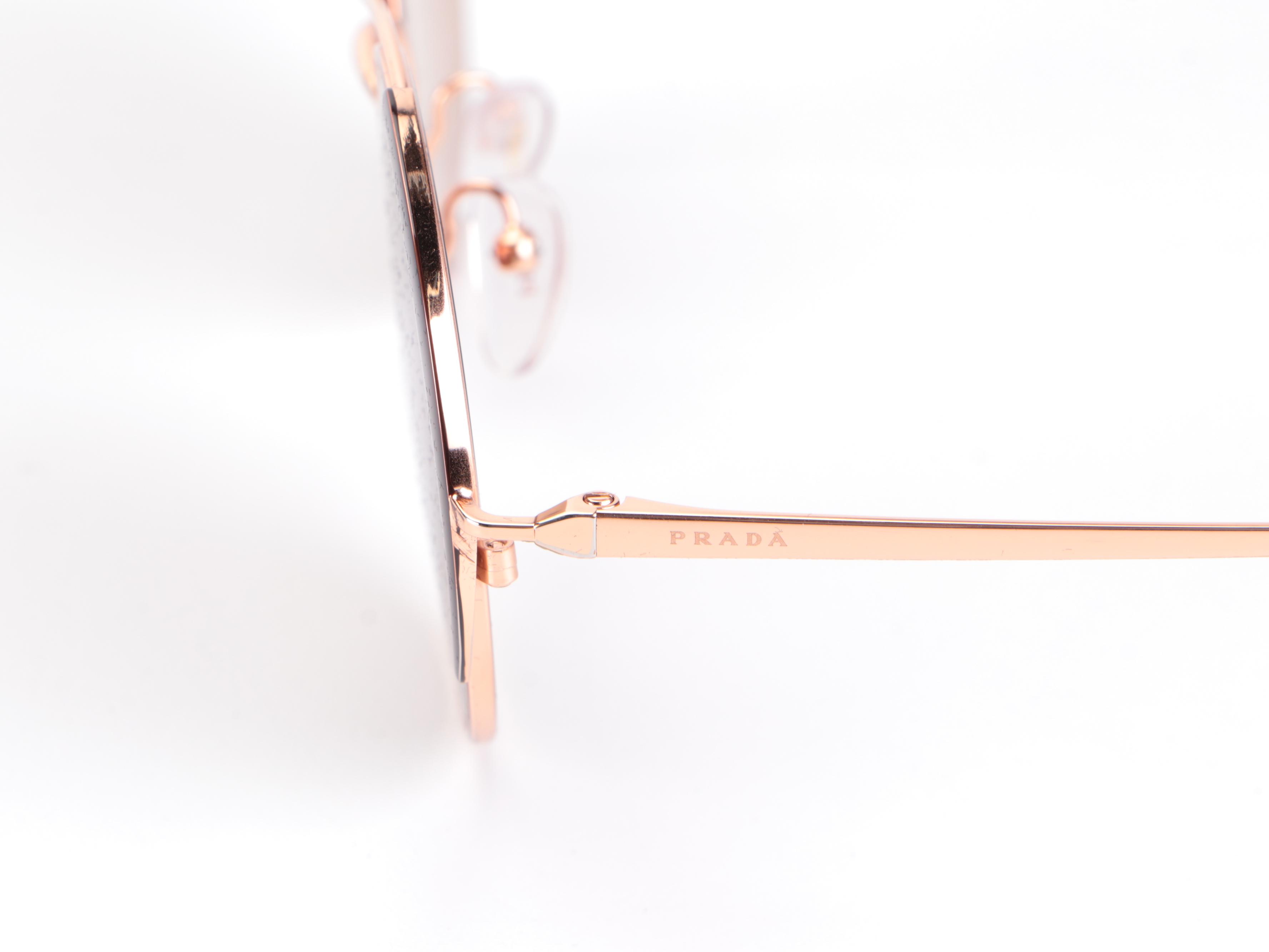 Prada SPR55V Rose Gold-Havana Sunglasses with Box and Case