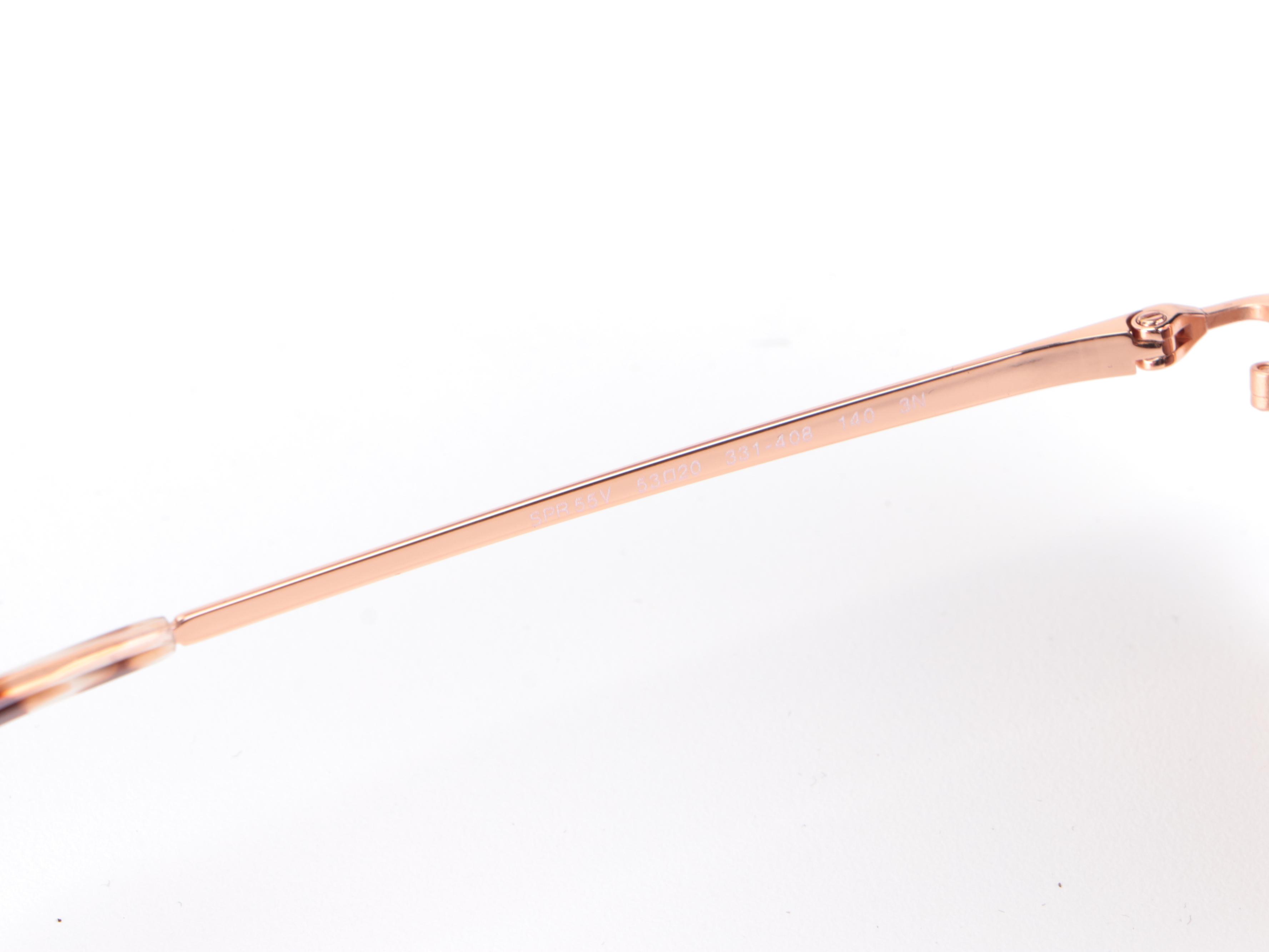 Prada SPR55V Rose Gold-Havana Sunglasses with Box and Case