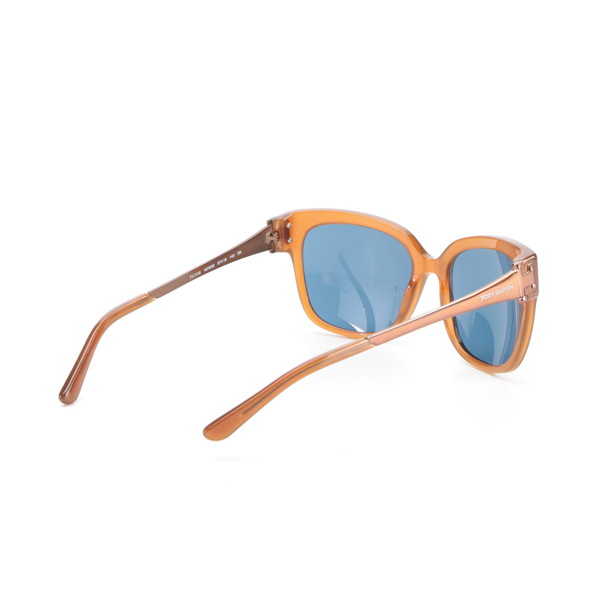 Tory Burch TY7110 Square Sunglasses in Brown with Case