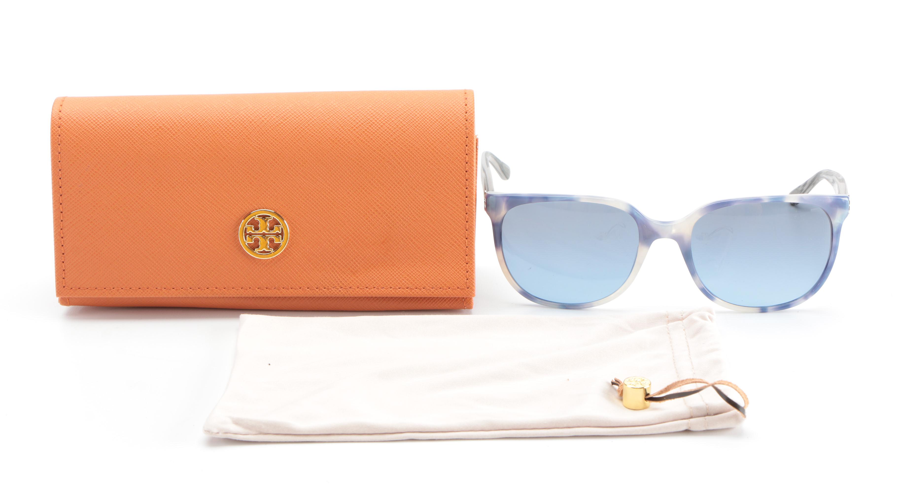 Tory Burch TY7106 Blue Havana Sunglasses with Case