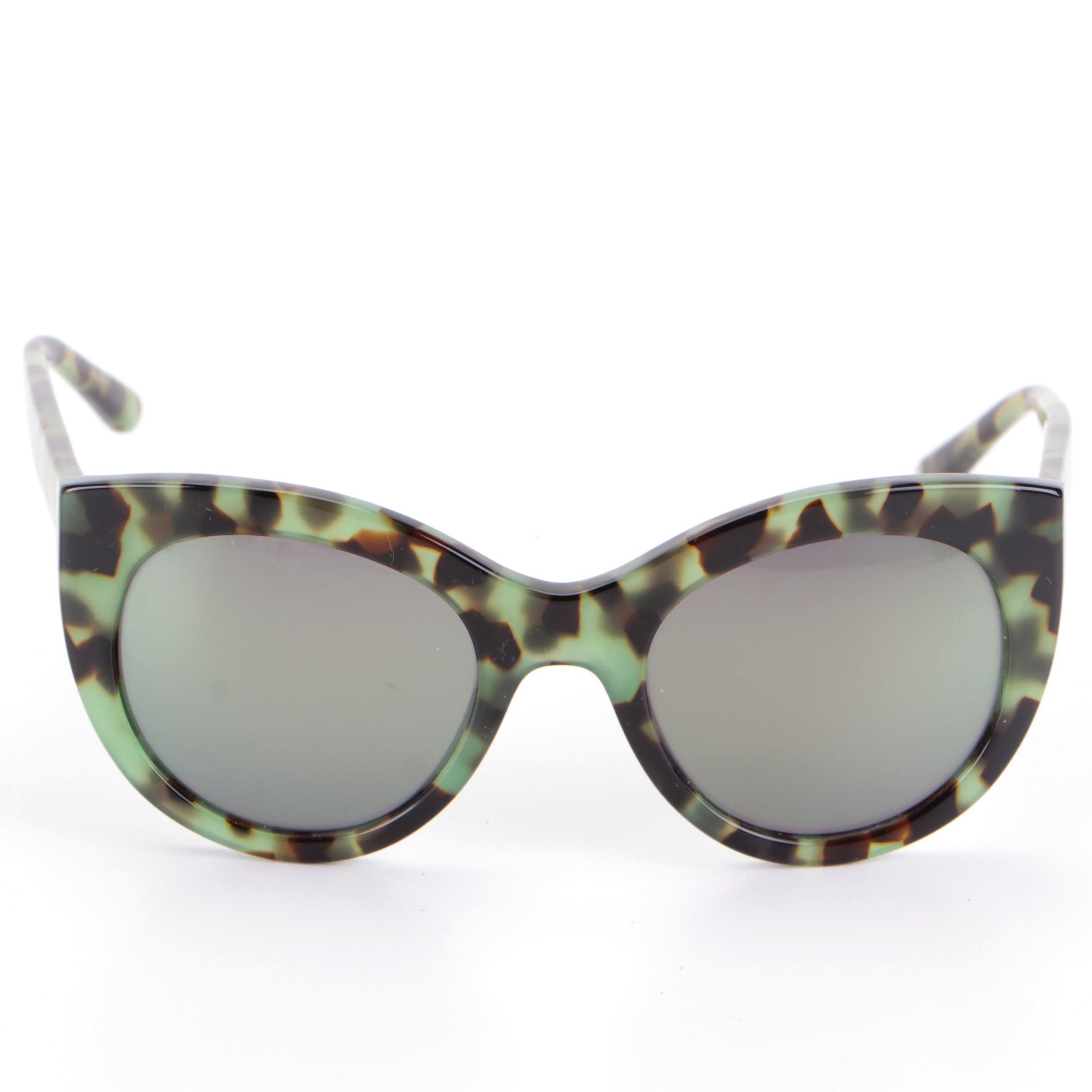Tory Burch TY7115 Butterfly Sunglasses in Green Havana with Case