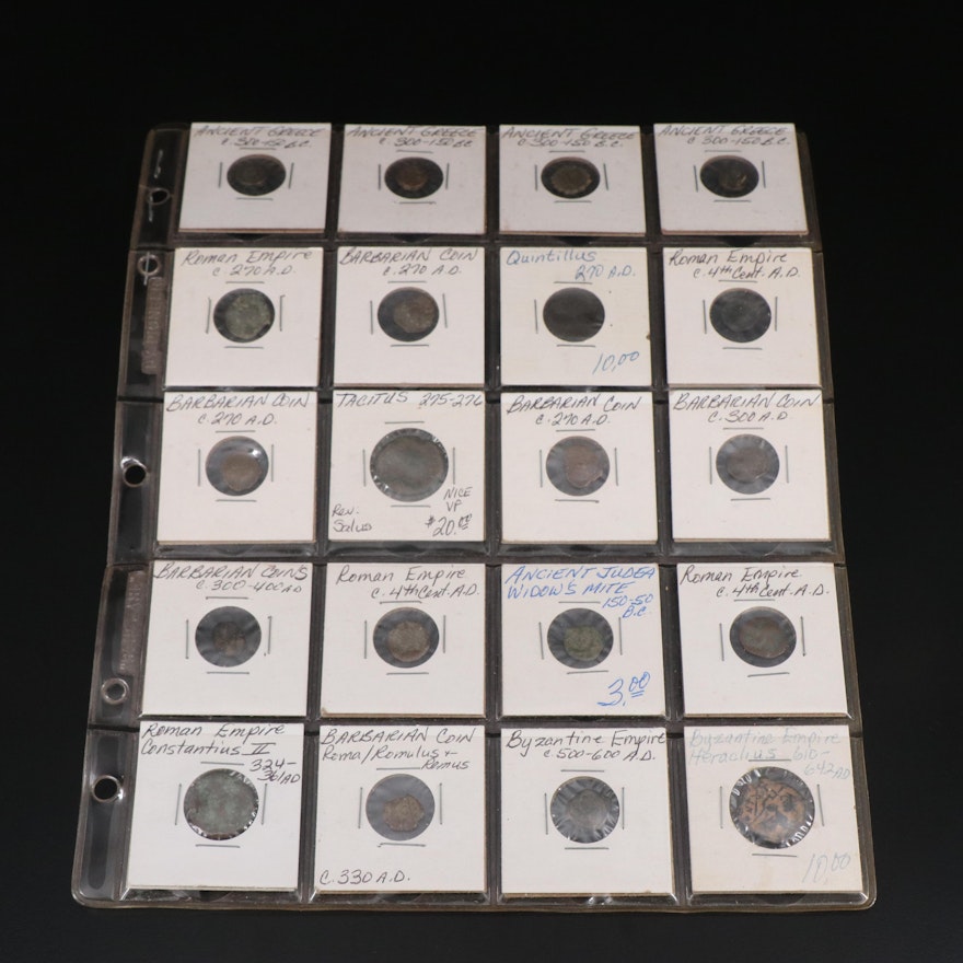 Twenty Ancient Bronze Coins