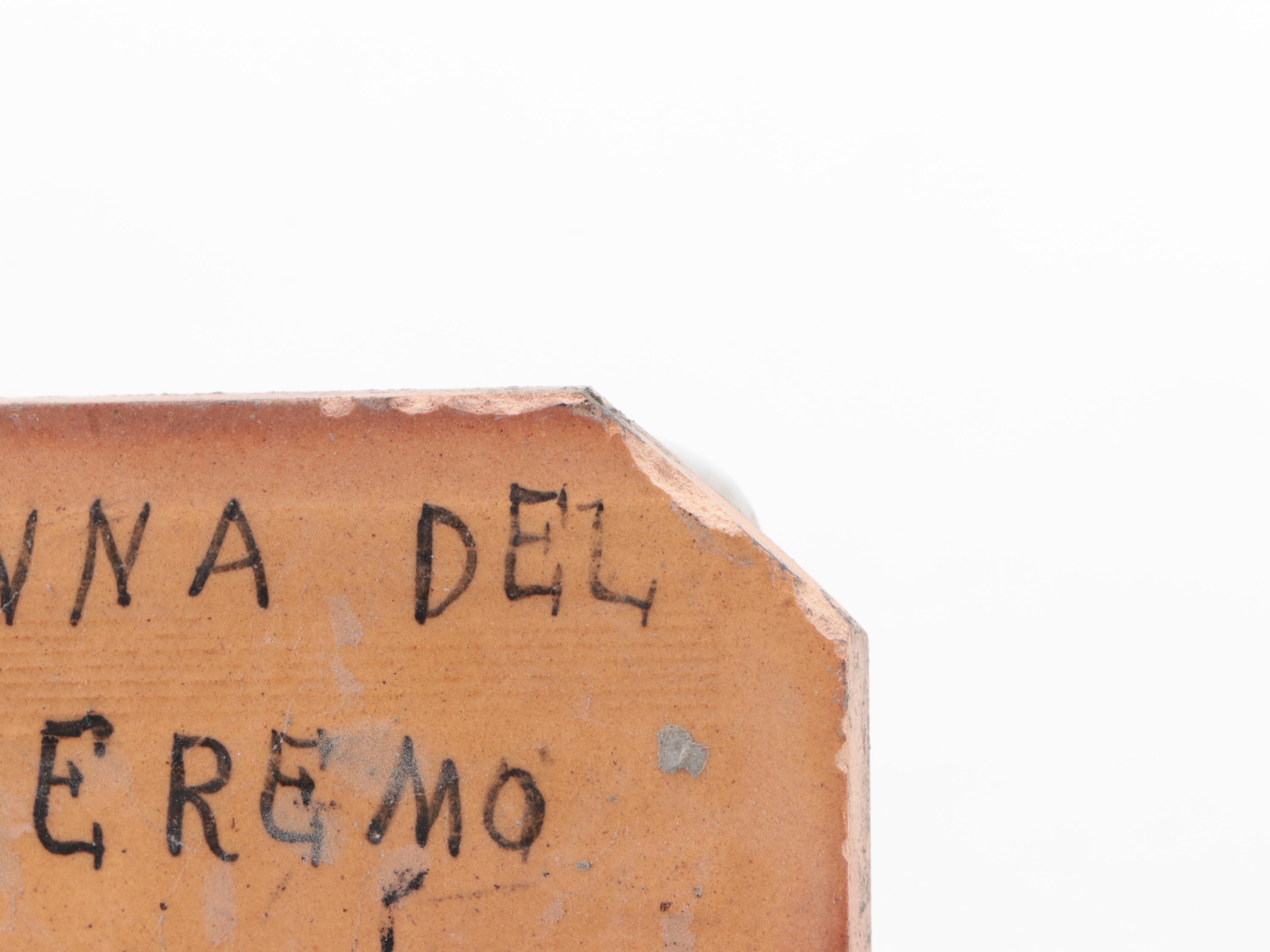 Mexican Glazed Ceramic Plate with Icaro Rodi Madonna Ceramic Tile, 20th Century