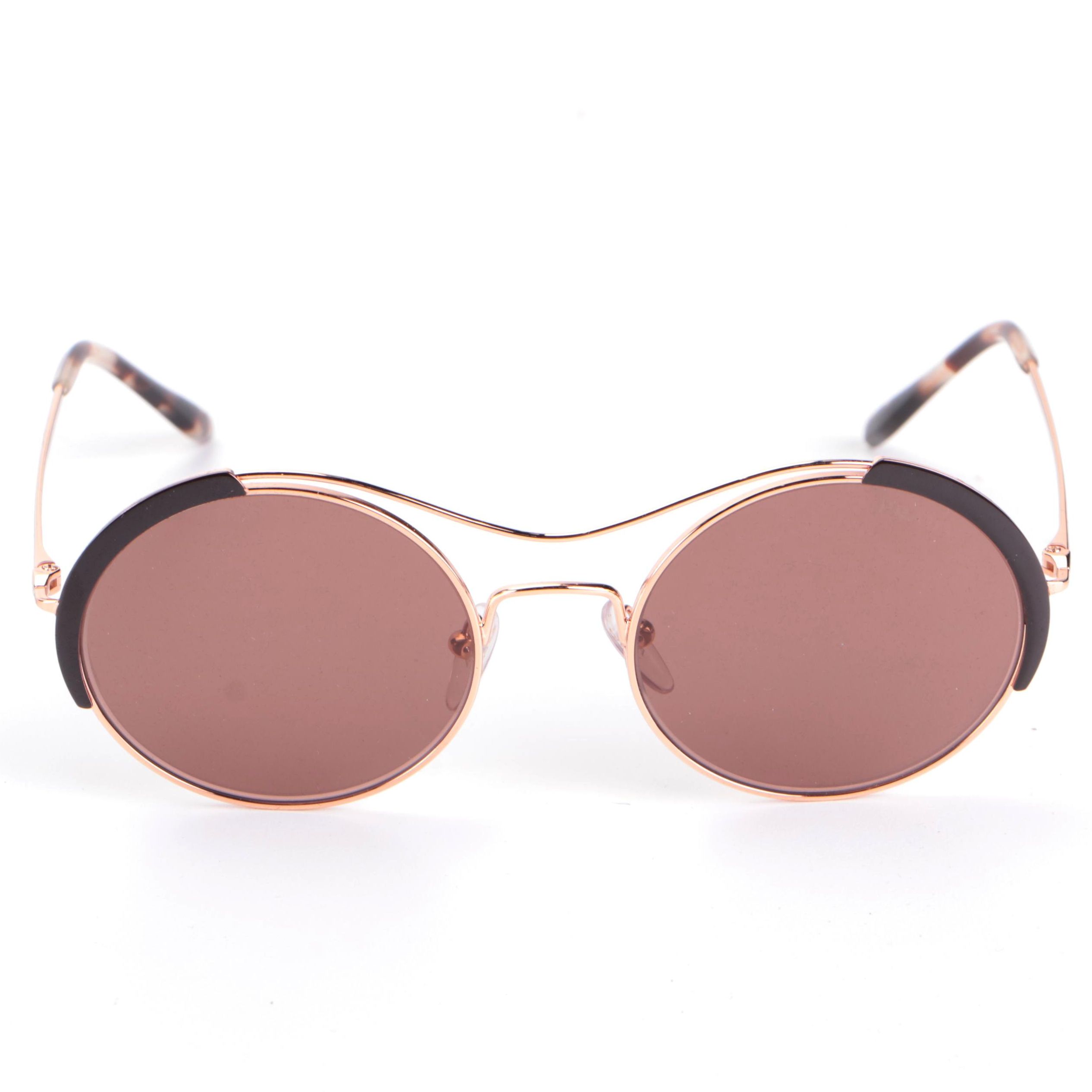 Prada SPR55V Rose Gold-Havana Sunglasses with Box and Case