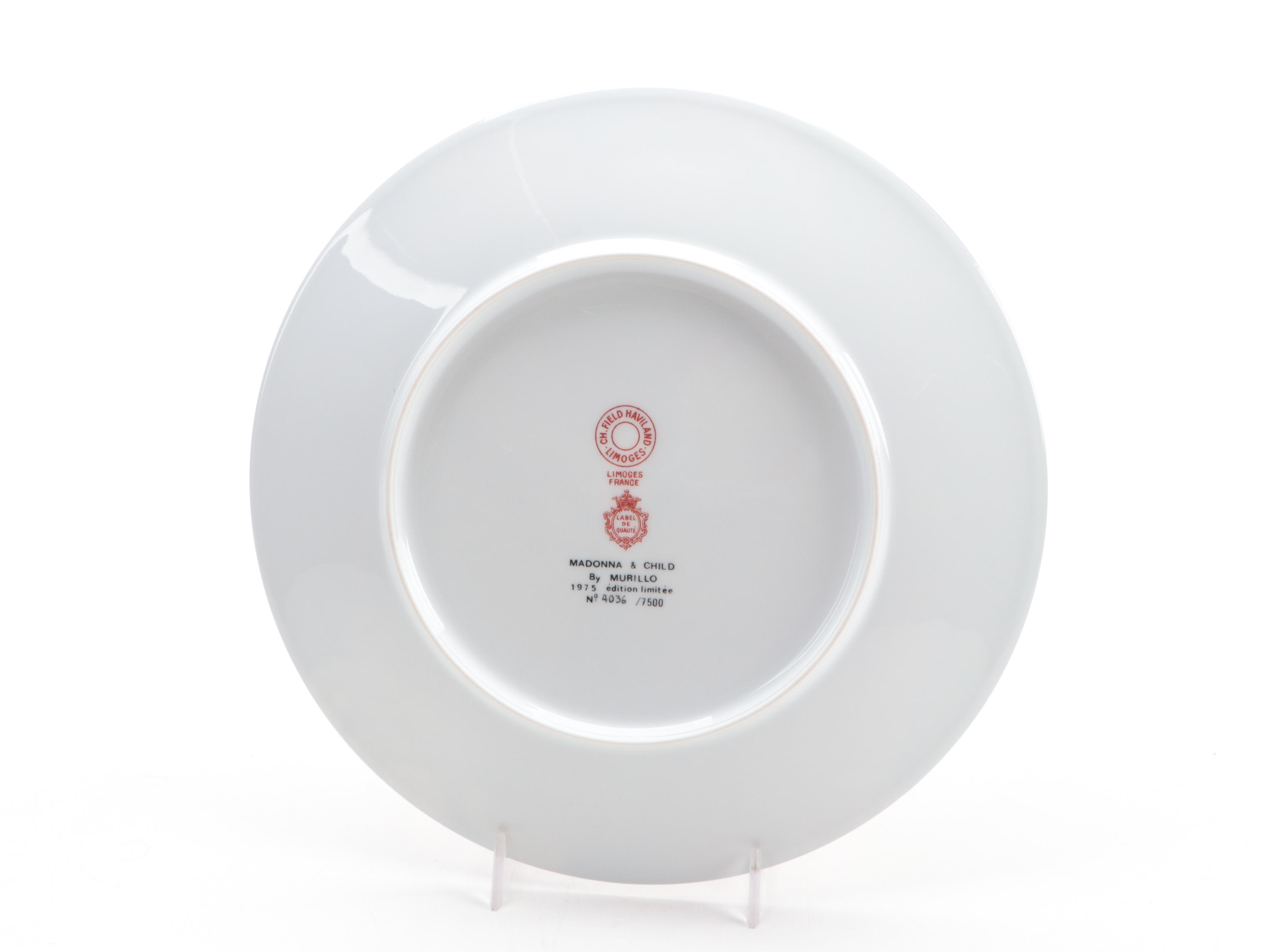 Haviland Limoges Madonna and Child Porcelain Limited Edition  Collectors Plates