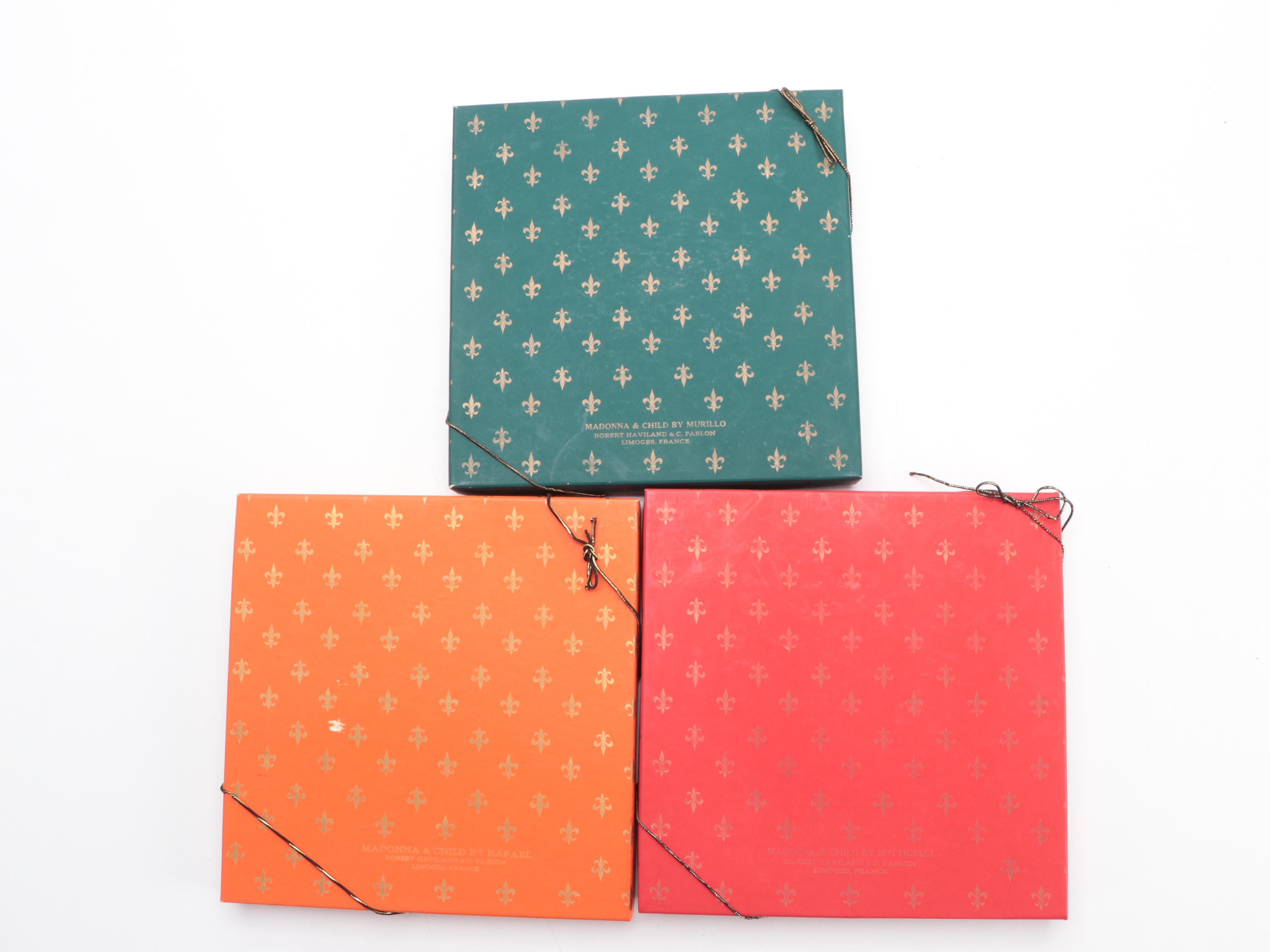 Haviland Limoges Madonna and Child Porcelain Limited Edition  Collectors Plates