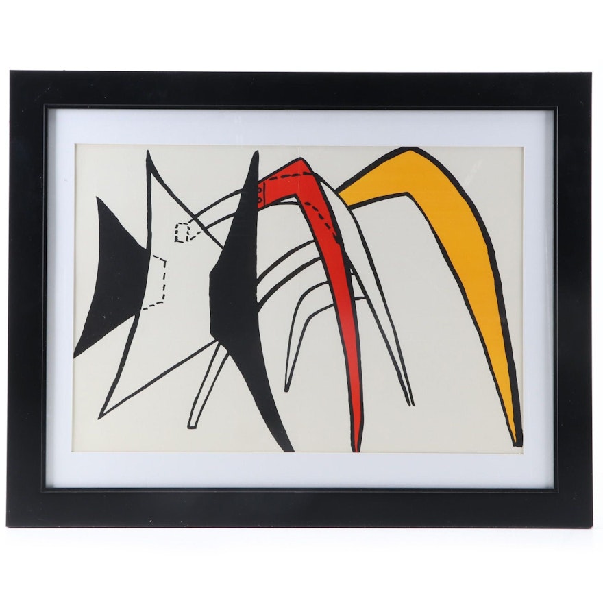 Alexander Calder Double-Page Color Lithograph for "Derrière le Miroir," 1963