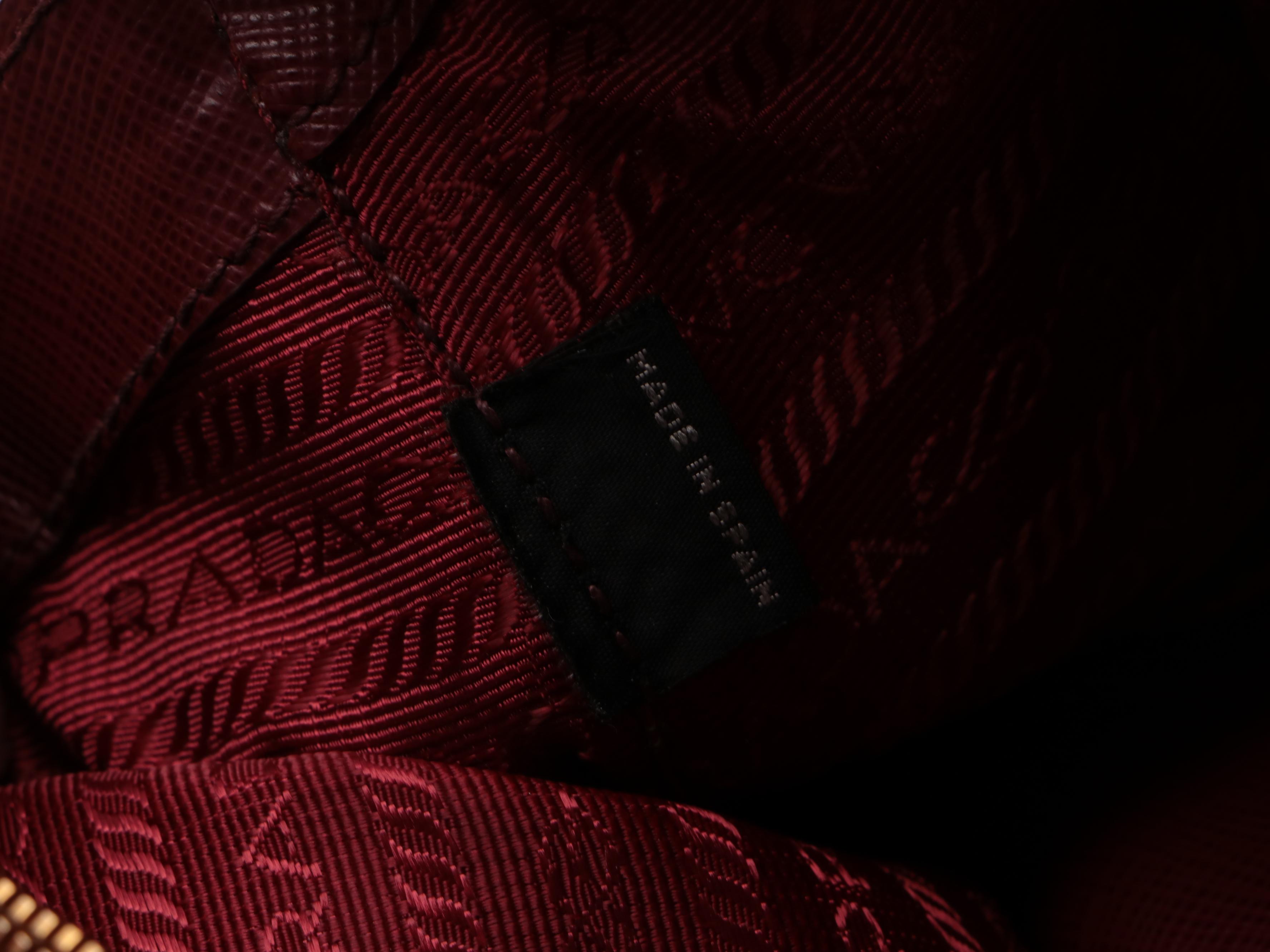 Prada Two-Way Galleria Bag in Red Saffiano Leather