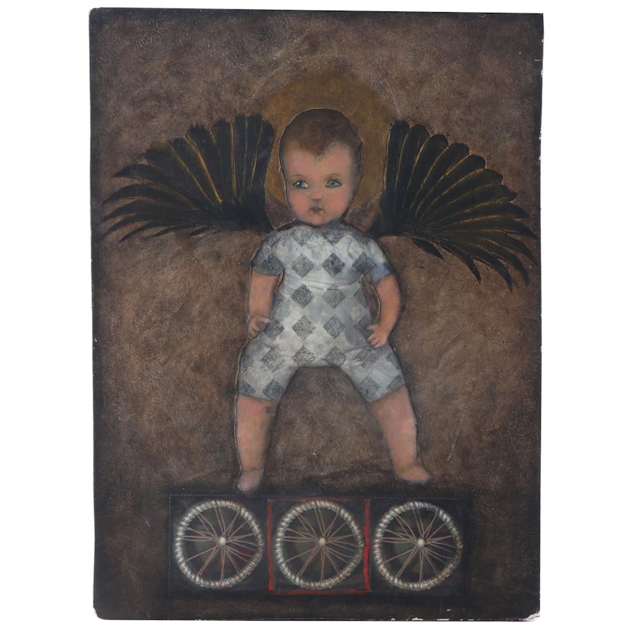 Mixed Media Collage "Icon Baby," 2003