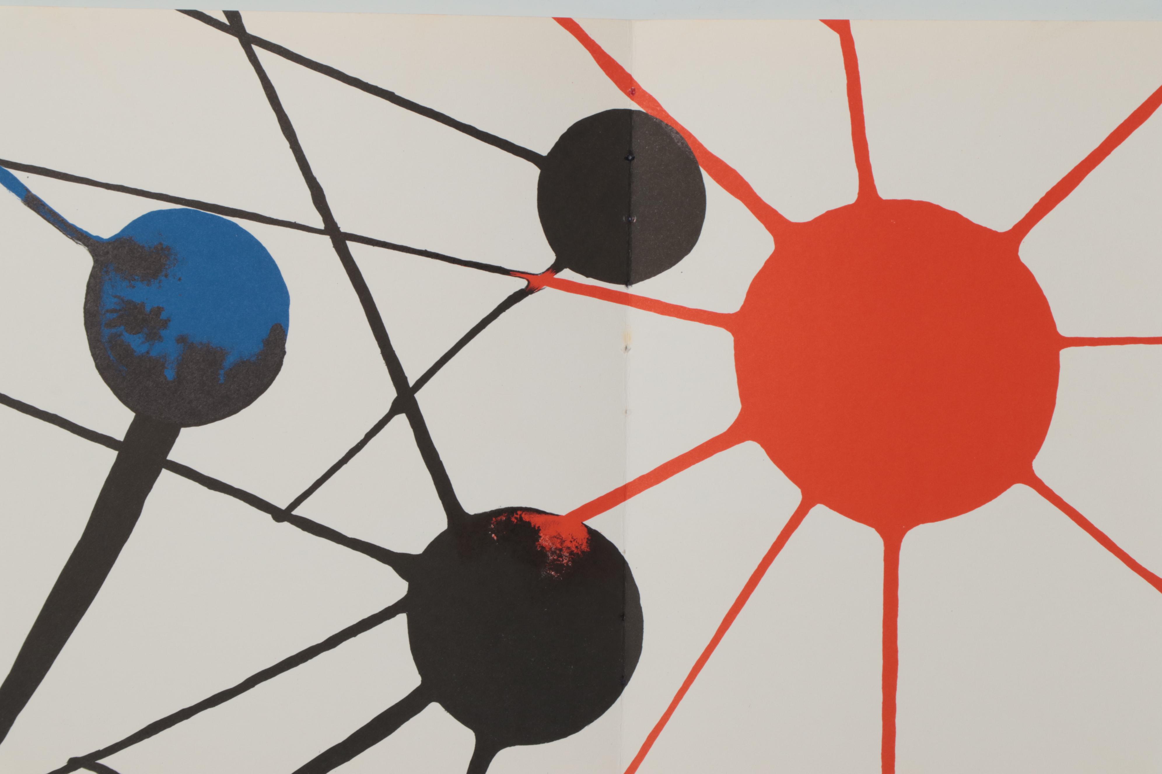 Alexander Calder Double-Page Color Lithograph From "Calder: Autobiographie"