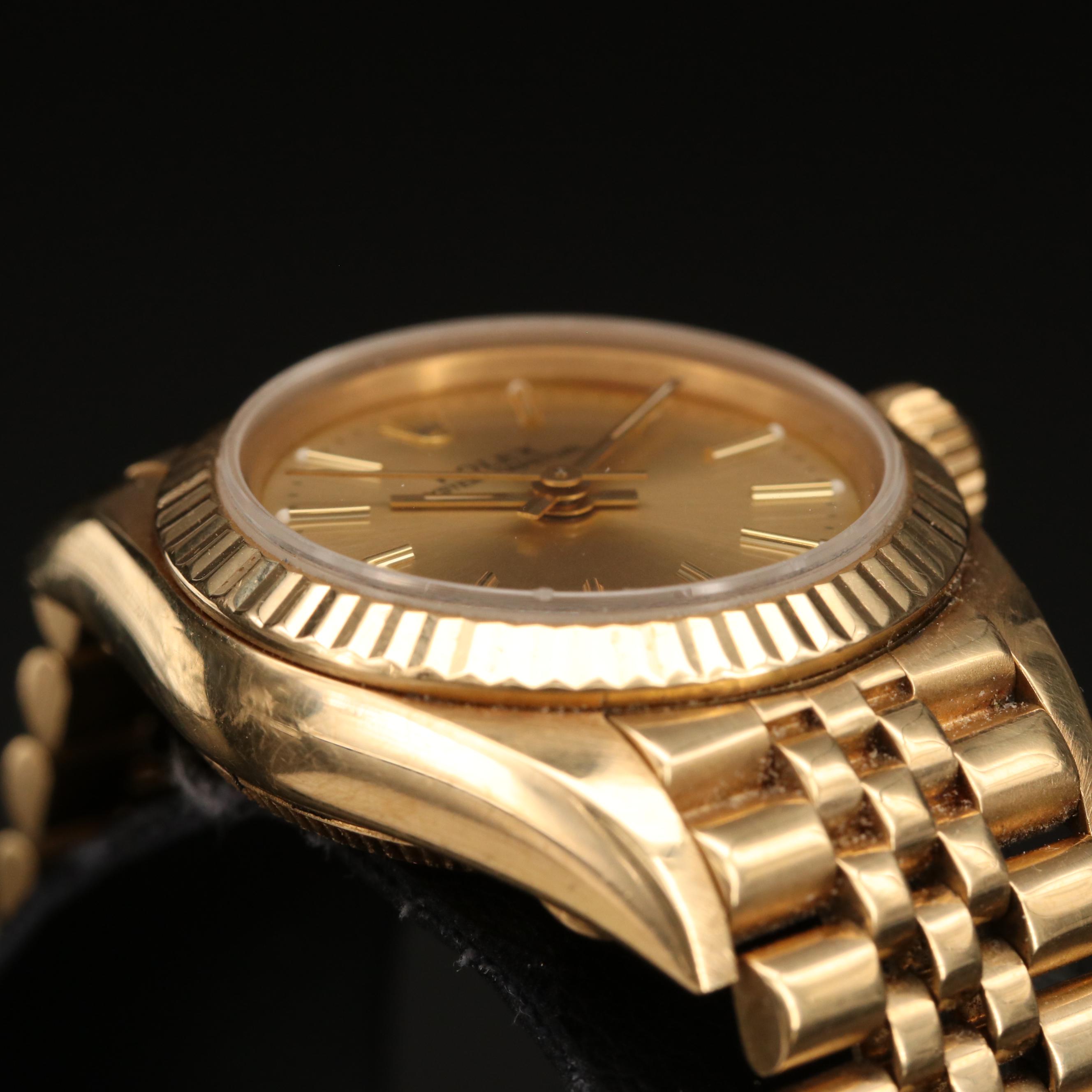 1989 Rolex Oyster Perpetual 18K Automatic Watch