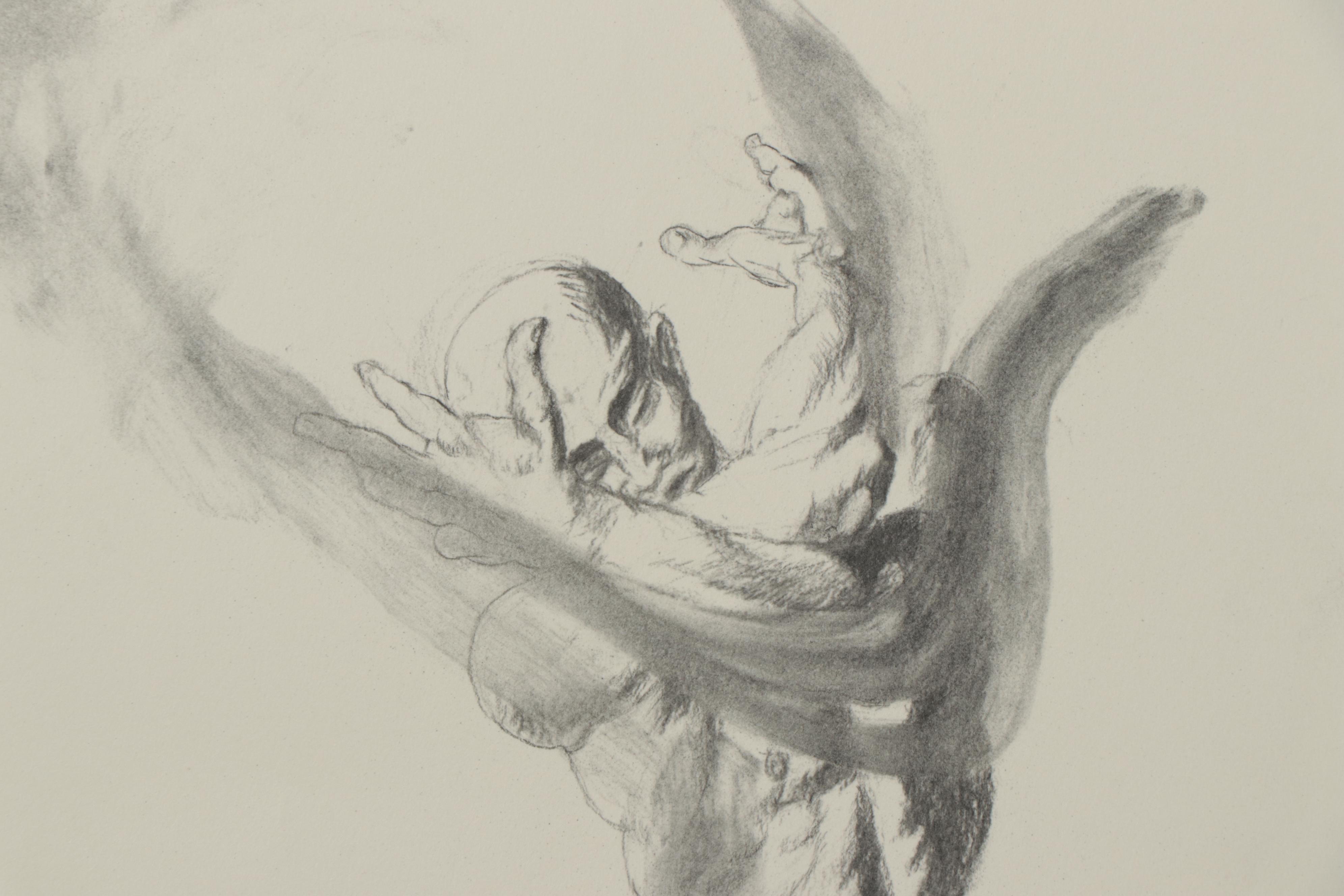 Richard Claraval Charcoal Drawings of Nude Figures, 2020