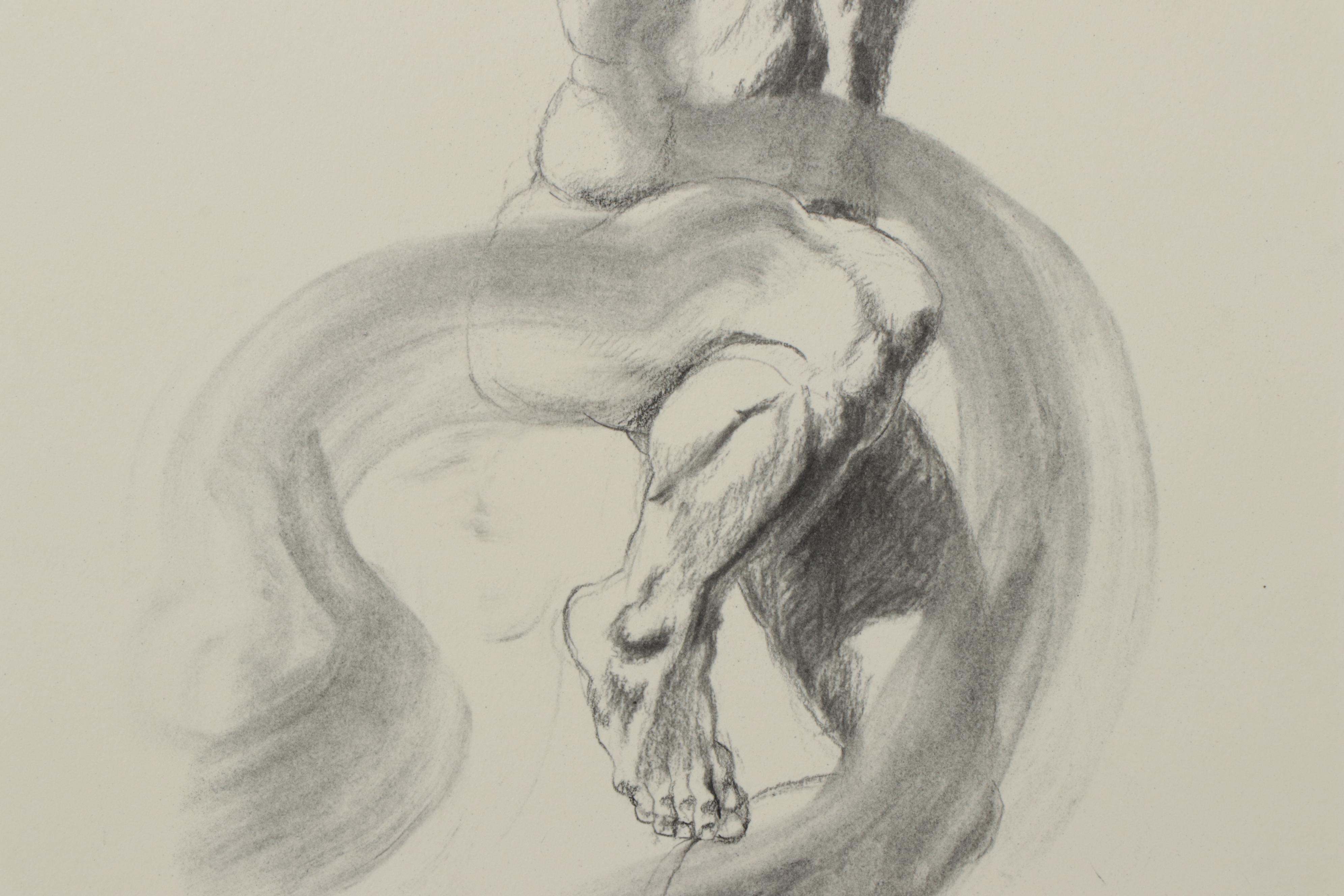 Richard Claraval Charcoal Drawings of Nude Figures, 2020