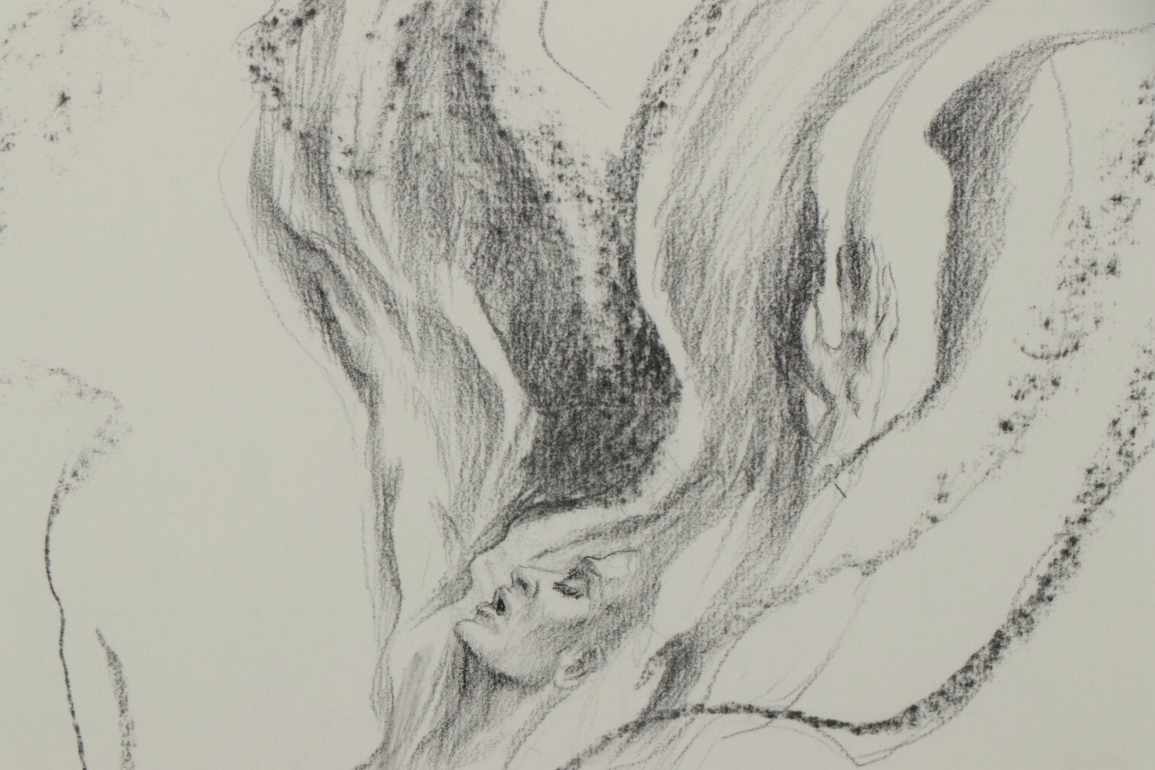 Richard Claraval Charcoal Drawings of Nude Figures, 2020