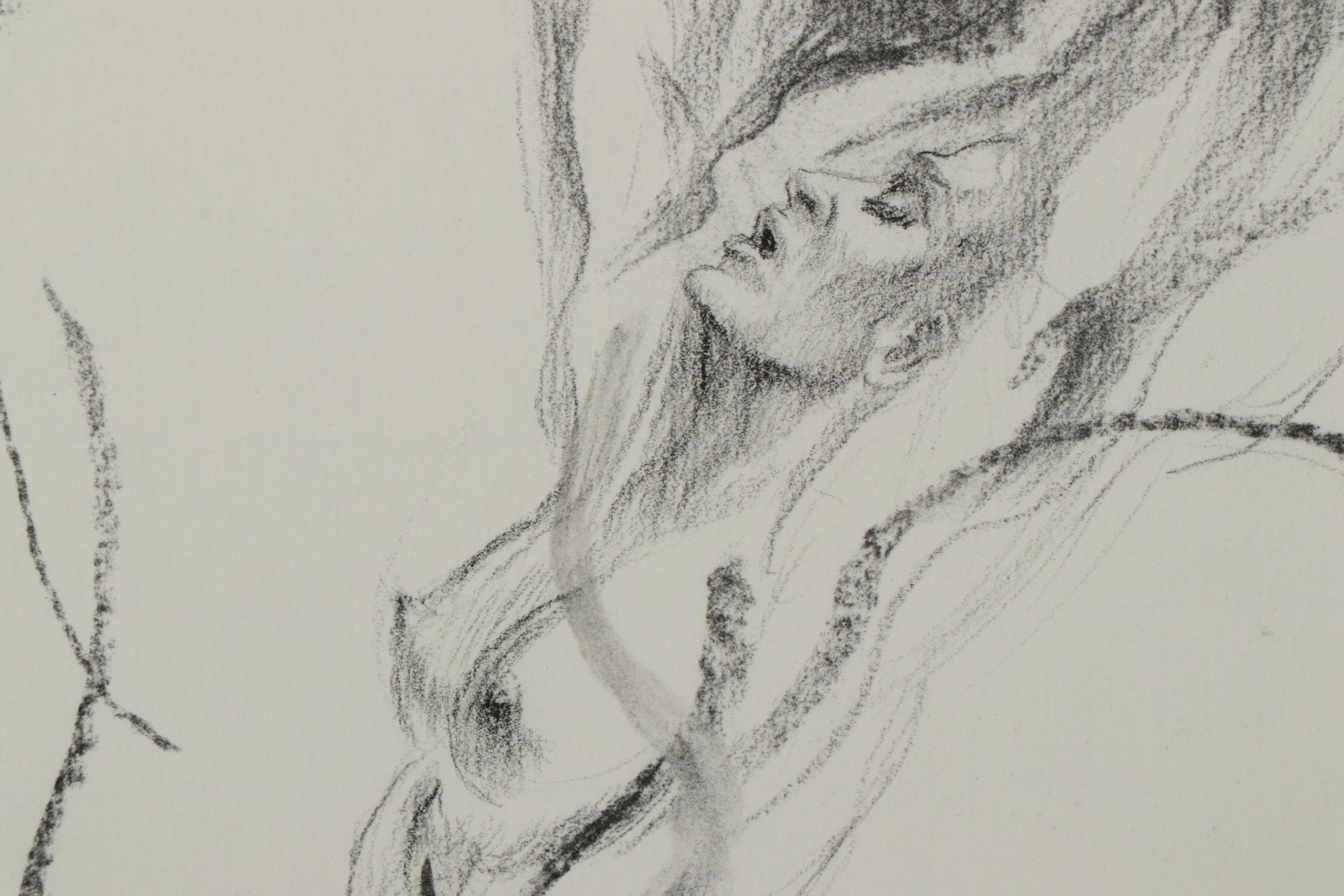 Richard Claraval Charcoal Drawings of Nude Figures, 2020