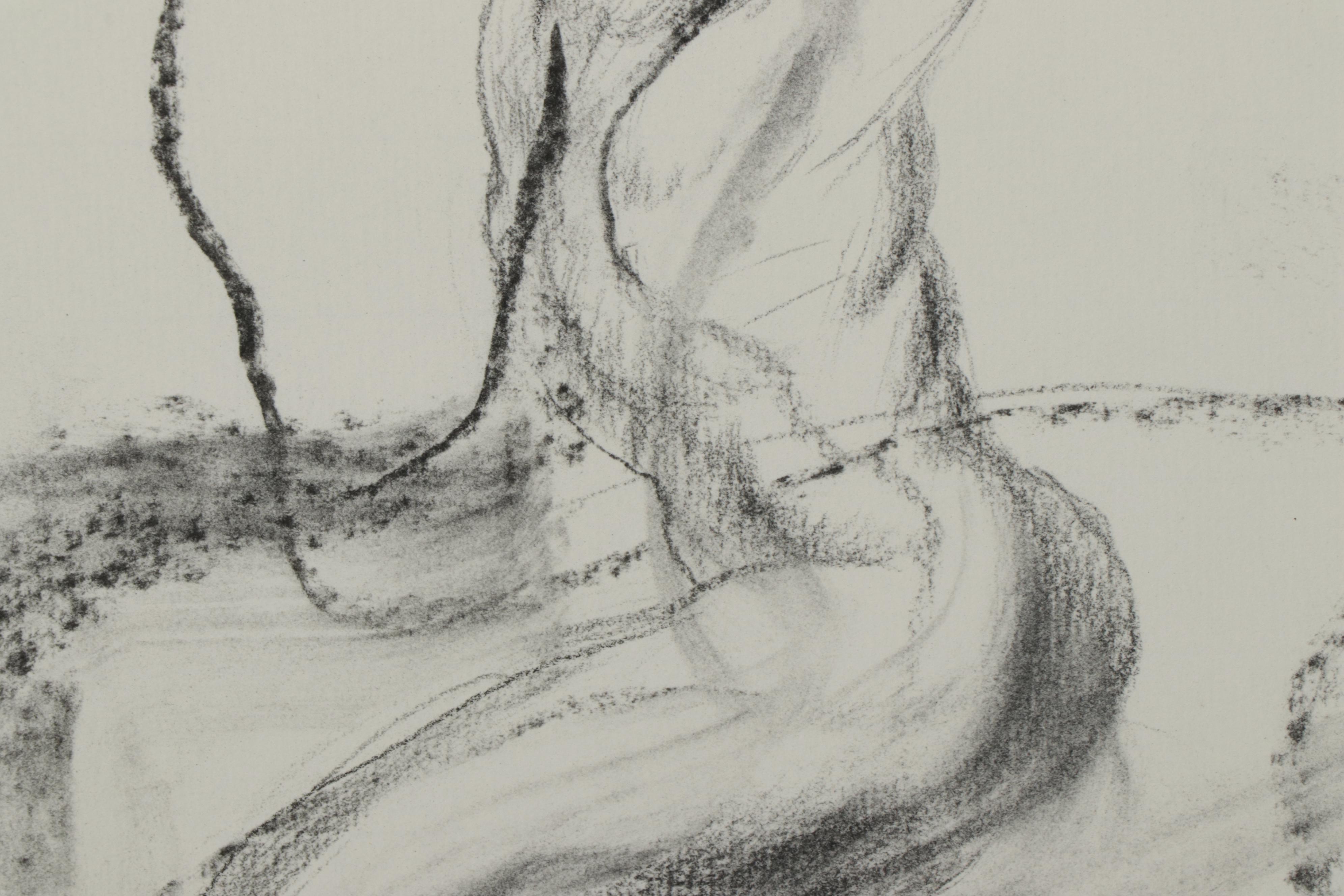 Richard Claraval Charcoal Drawings of Nude Figures, 2020