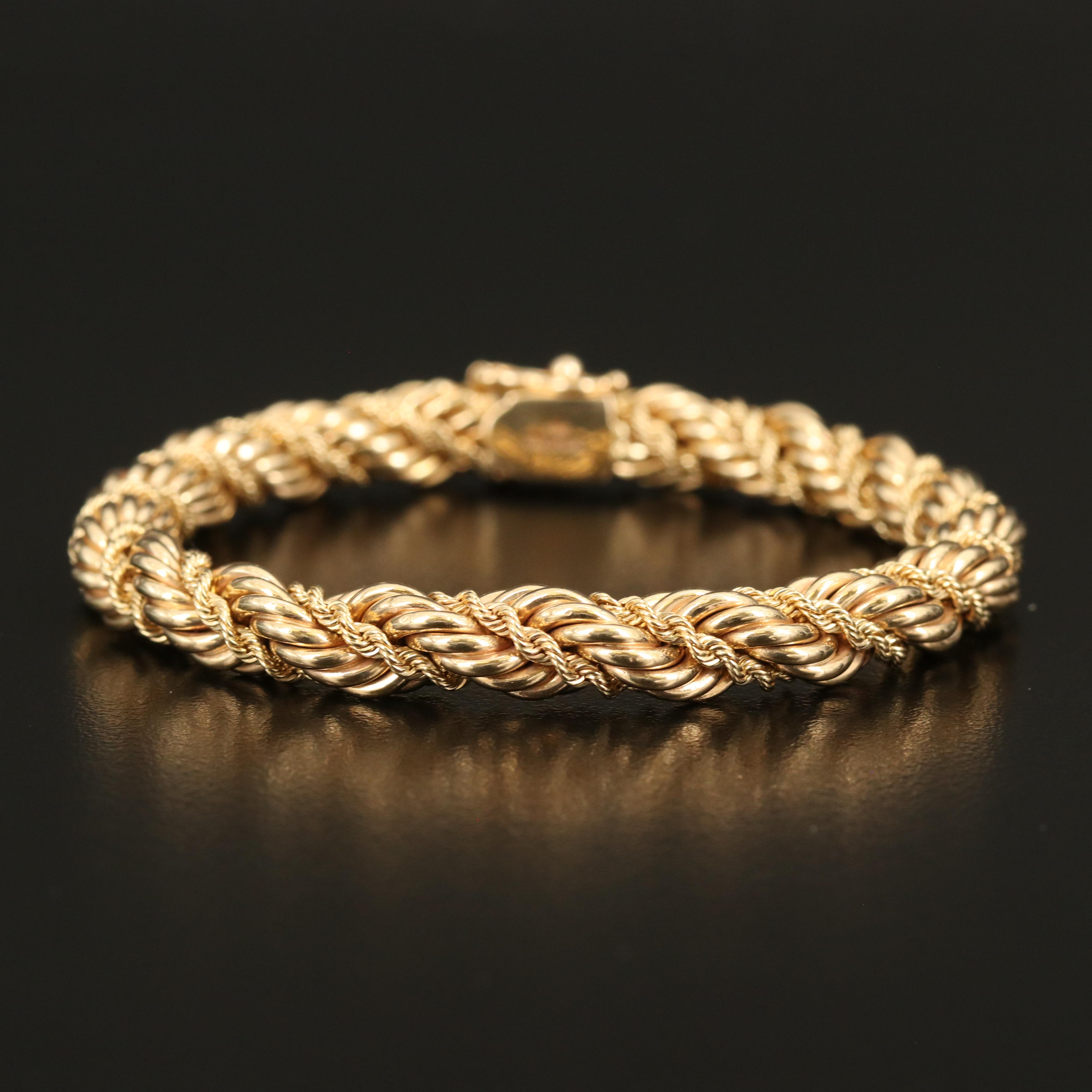 Vintage Tiffany & Co. 14K Braided Chain Bracelet