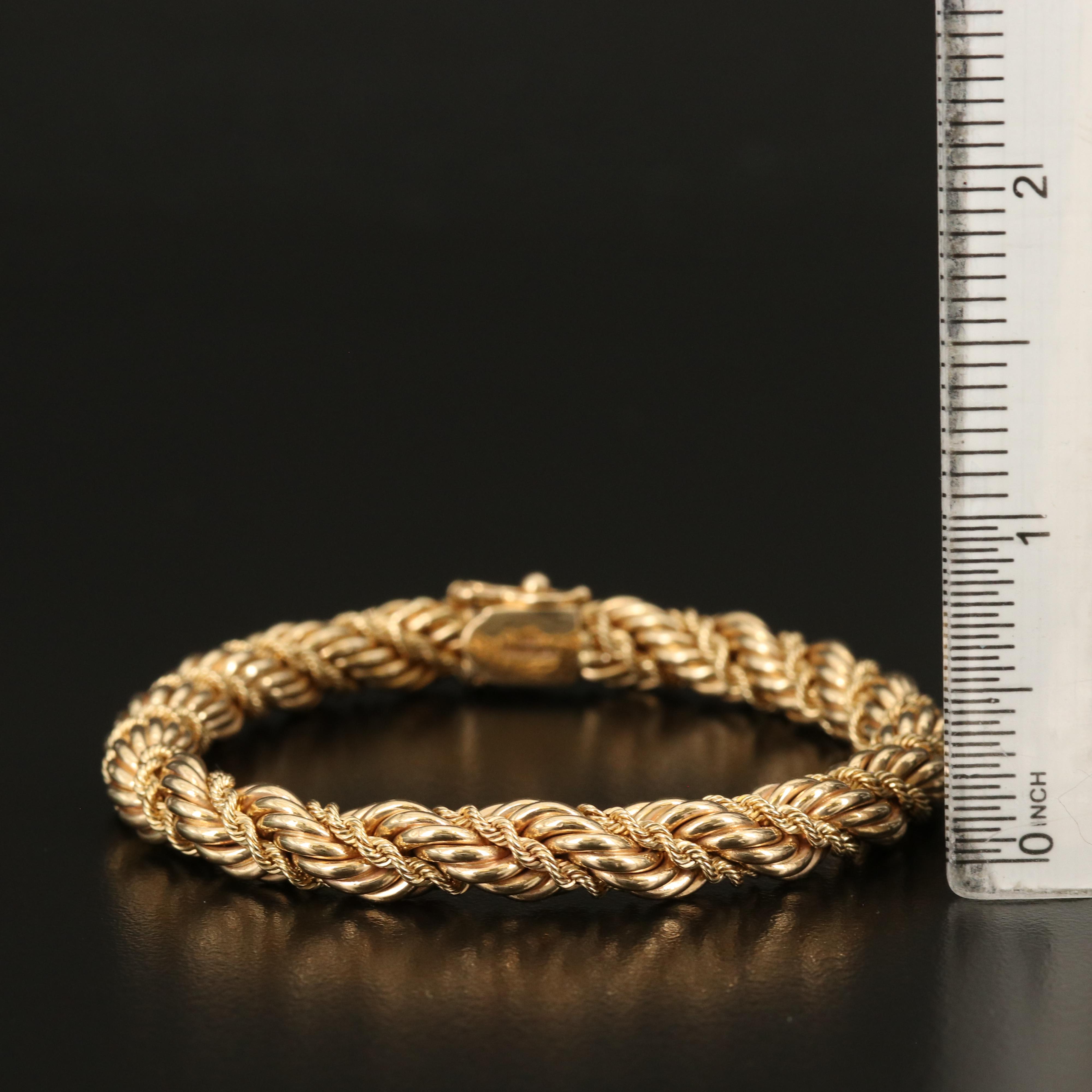 Vintage Tiffany & Co. 14K Braided Chain Bracelet