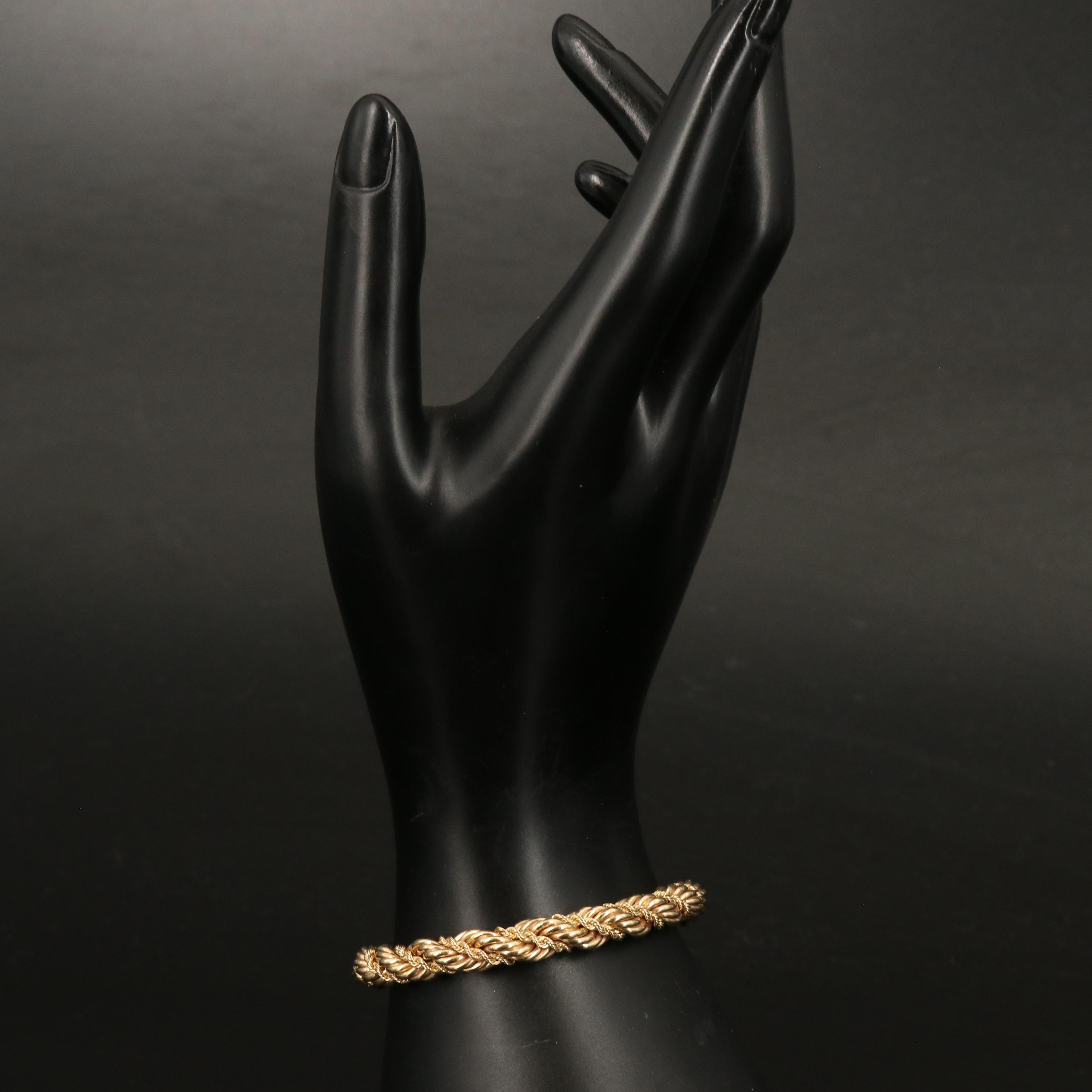 Vintage Tiffany & Co. 14K Braided Chain Bracelet