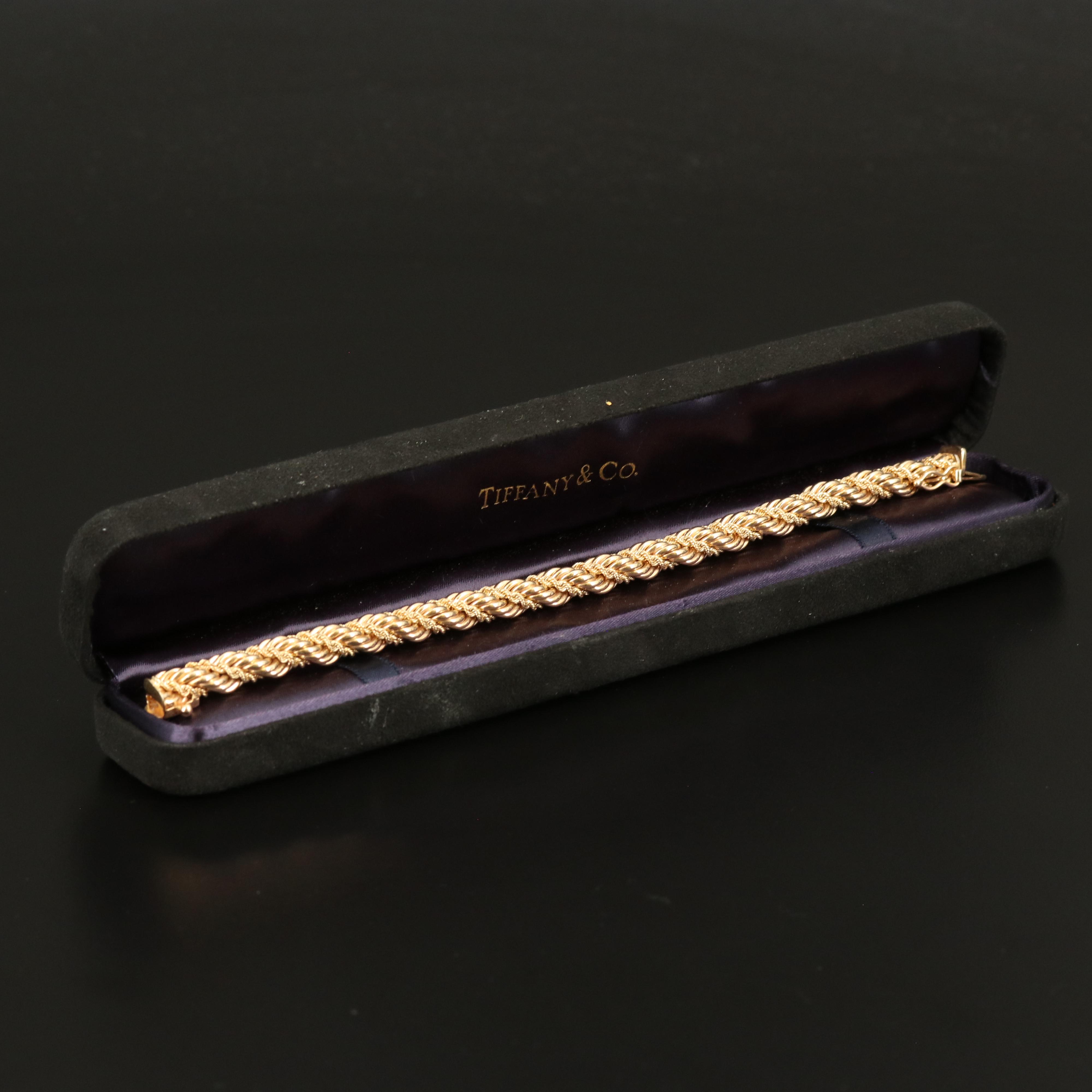 Vintage Tiffany & Co. 14K Braided Chain Bracelet