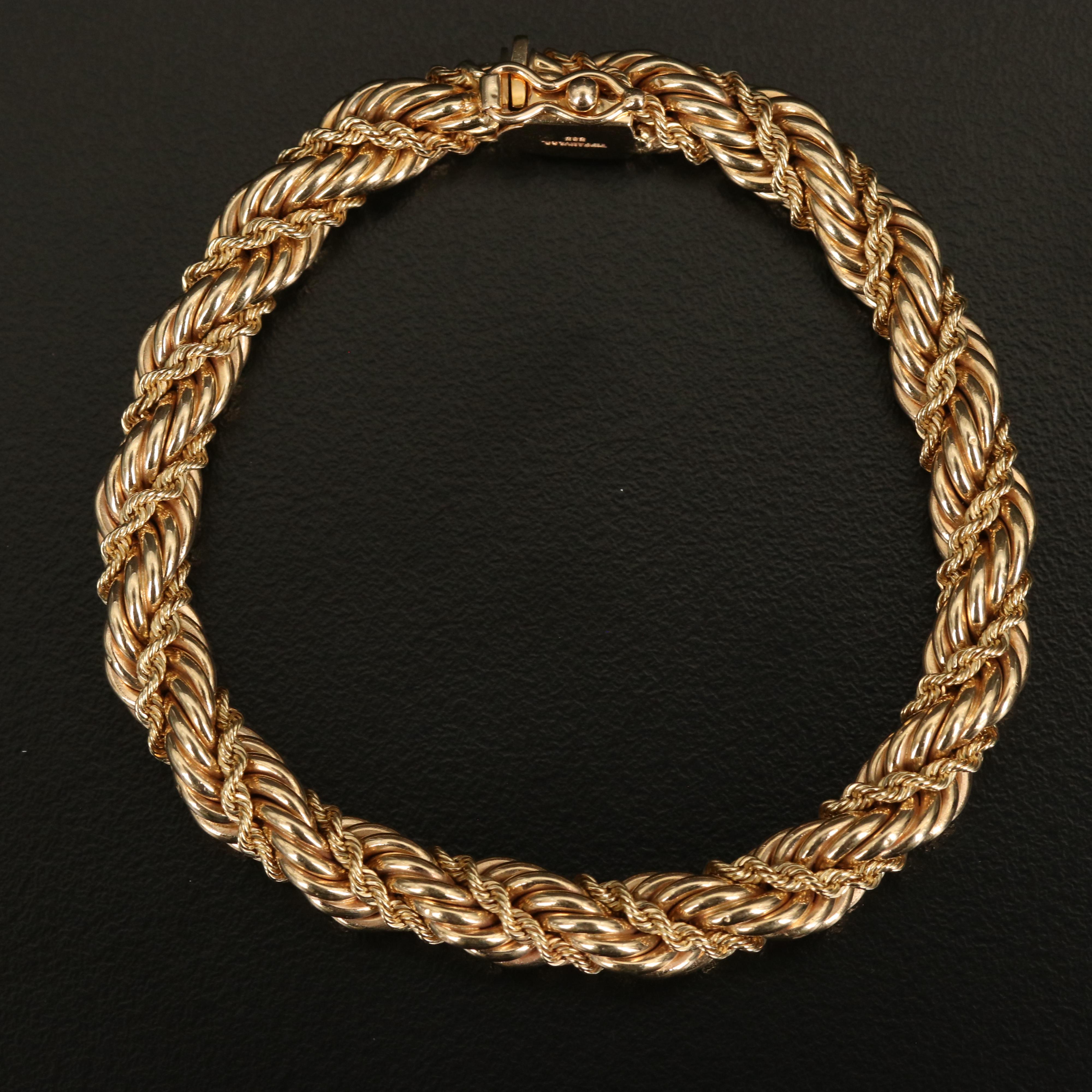 Vintage Tiffany & Co. 14K Braided Chain Bracelet