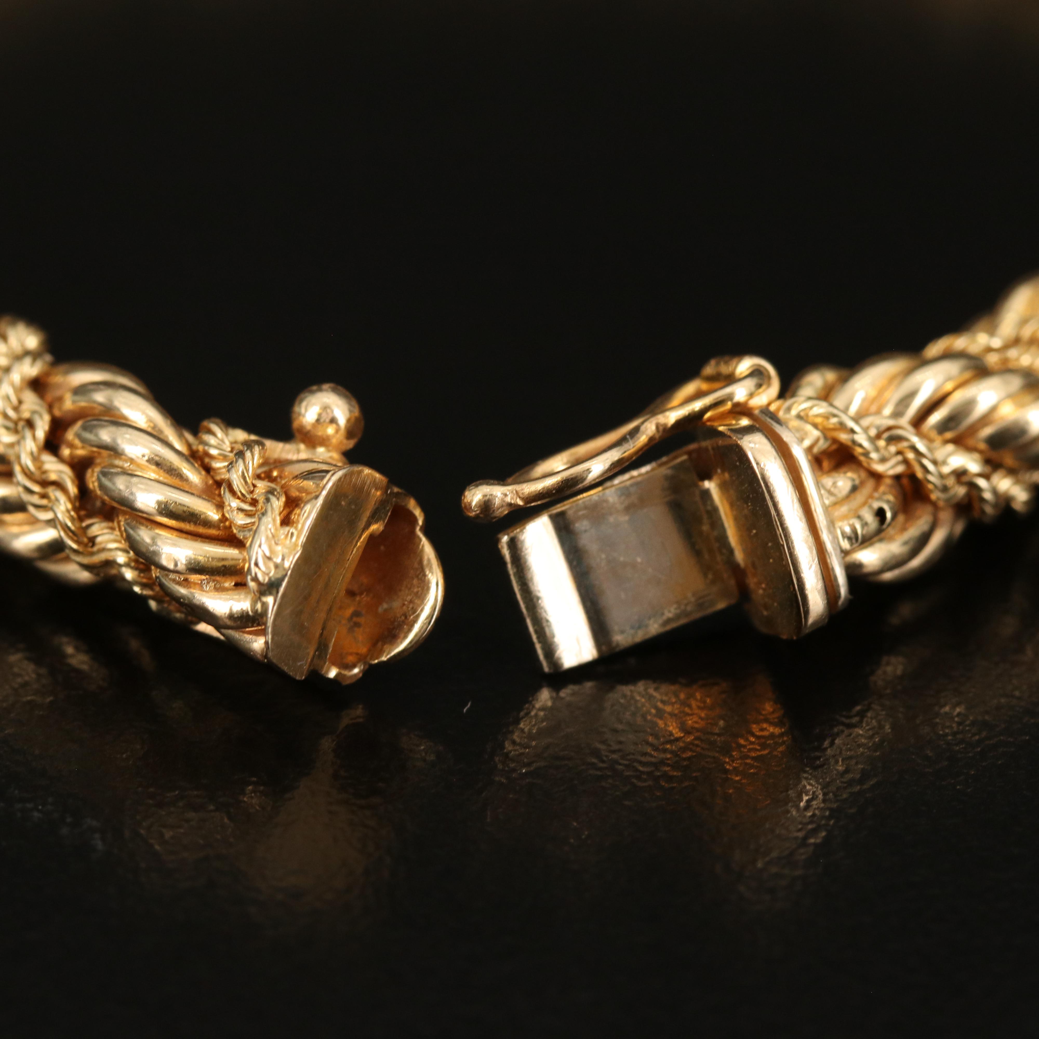 Vintage Tiffany & Co. 14K Braided Chain Bracelet