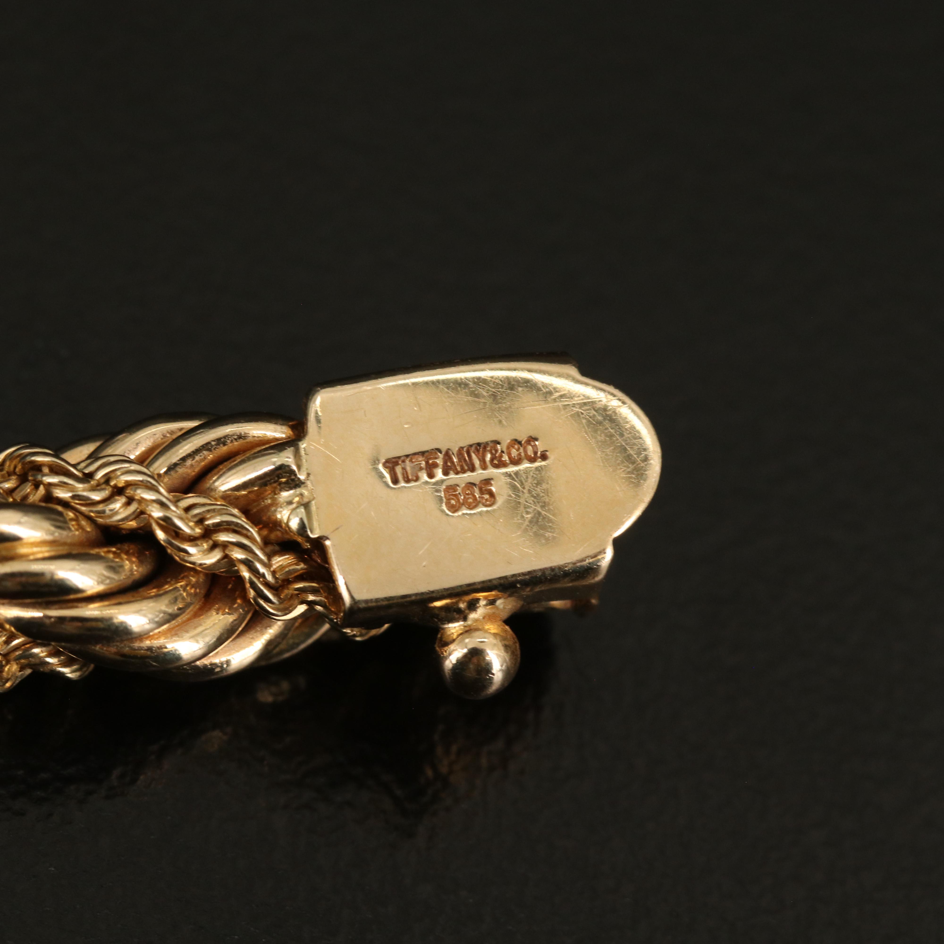 Vintage Tiffany & Co. 14K Braided Chain Bracelet