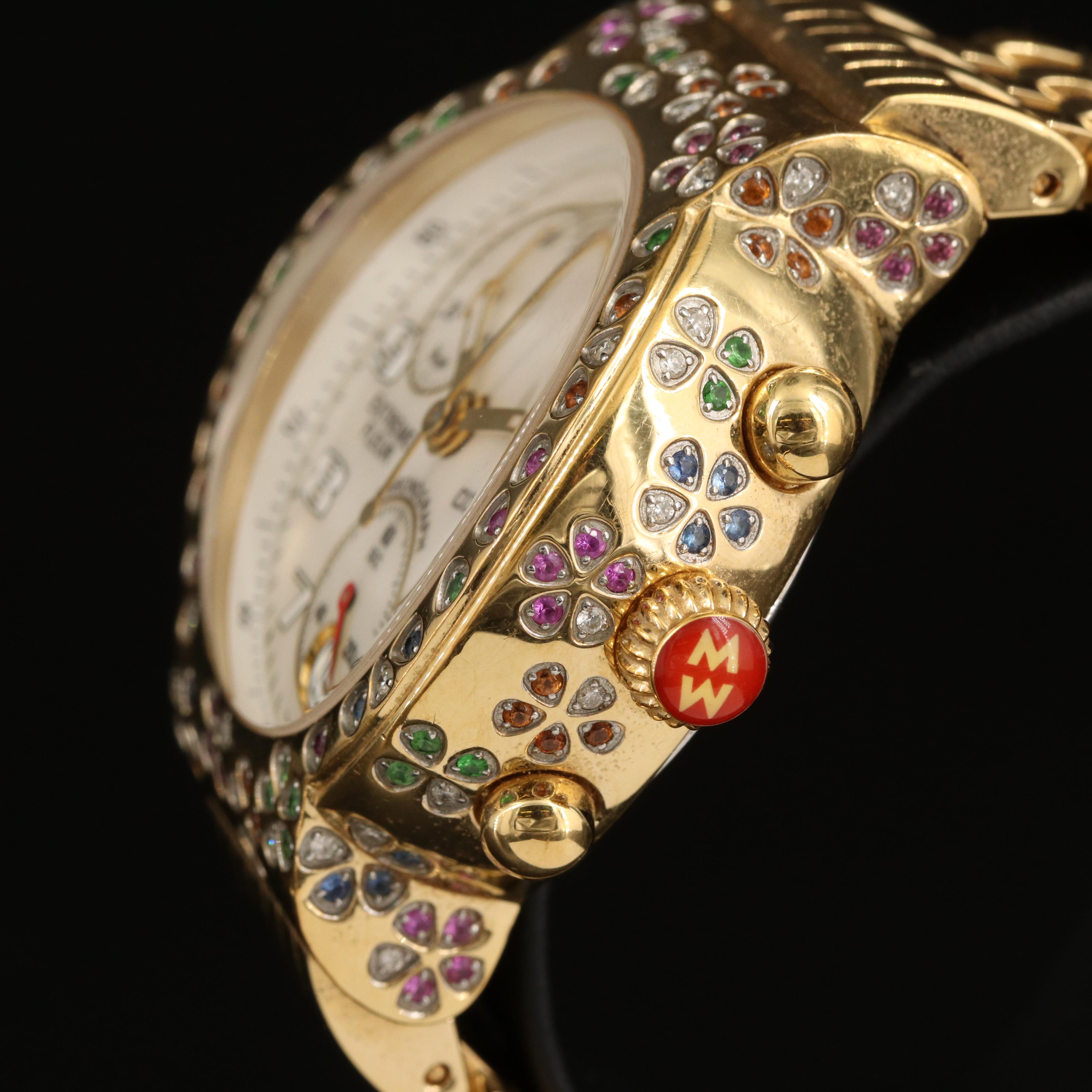 Michele Extreme Fleur Diamond Chronograph Watch