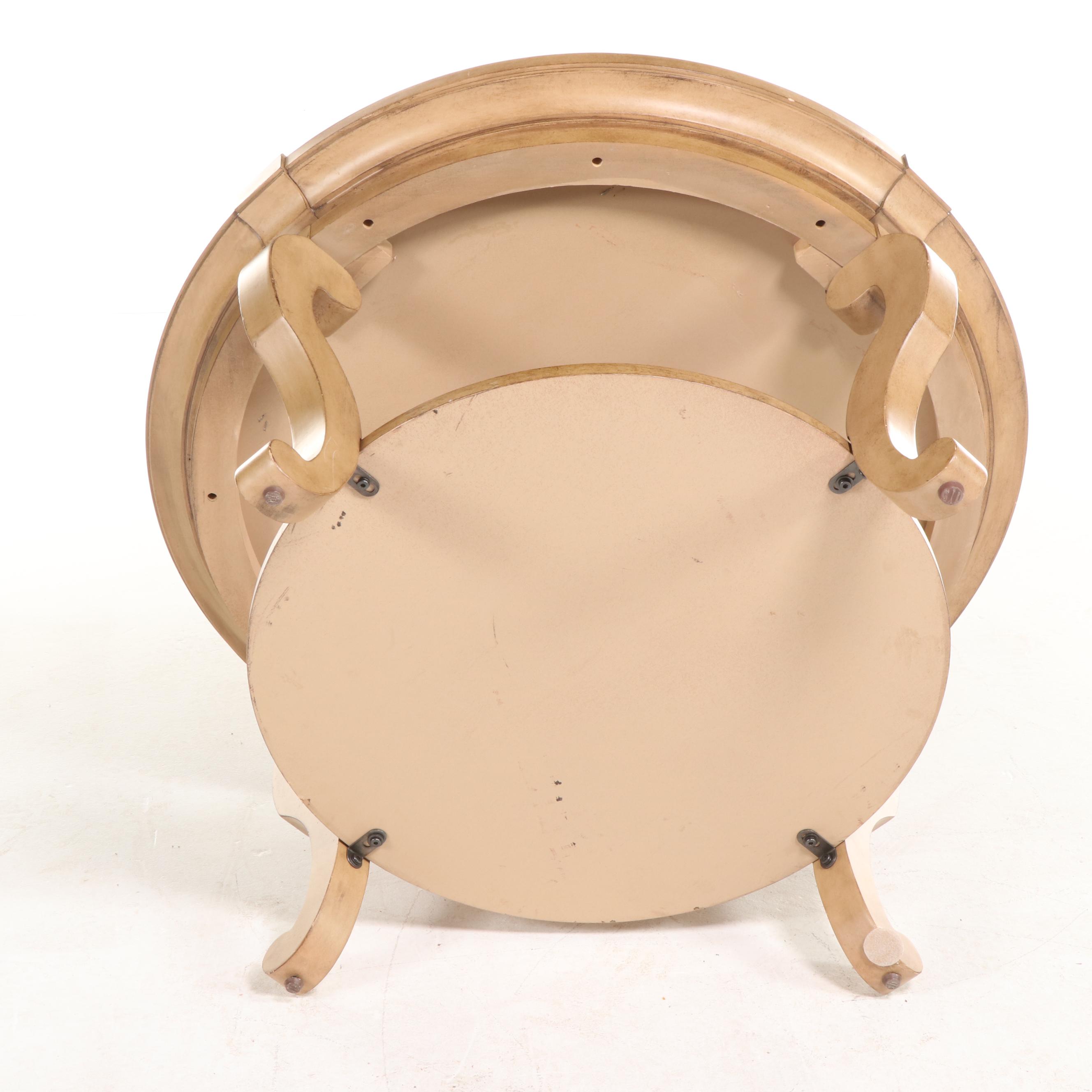 Ballard Designs "Carrington" Washed Oak and Parawood Coffee Table