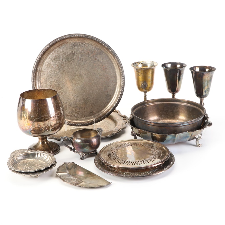 Homan, Kirk of Spain and Other Silver Plated Tableware, Mid to Late 20th Century