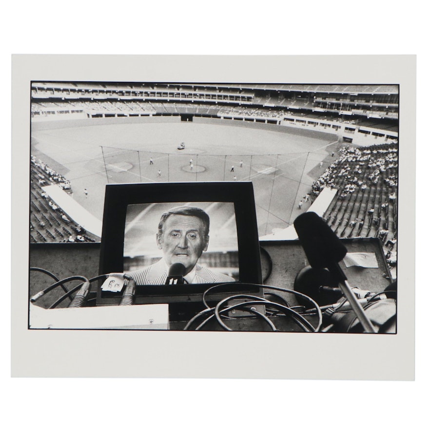 William D. Wade Silver Gelatin Photograph "Vin Scully, Pittsburgh," Circa 1989