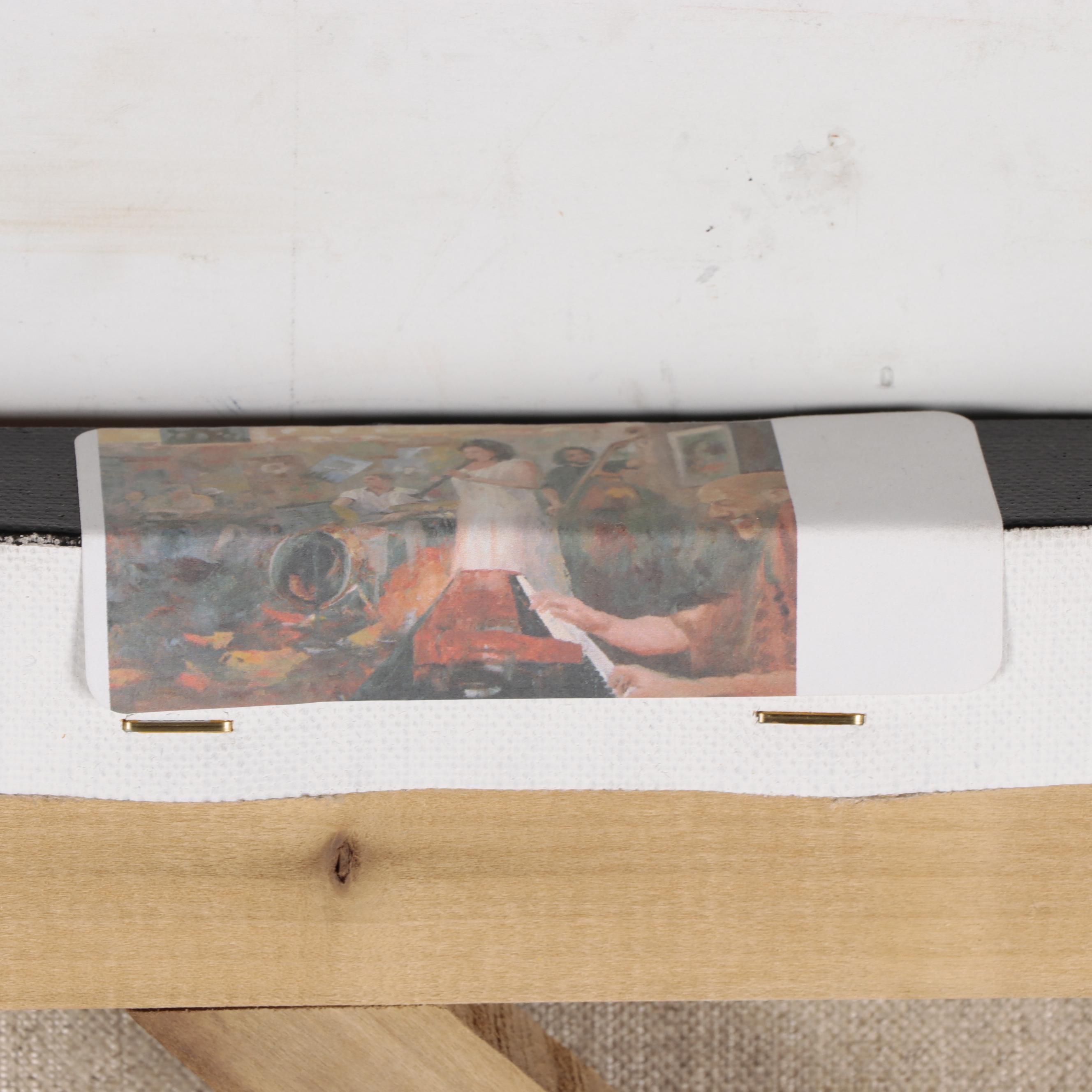 Kaz Ooka Oil Painting "Playing for Guest Musician," 2006