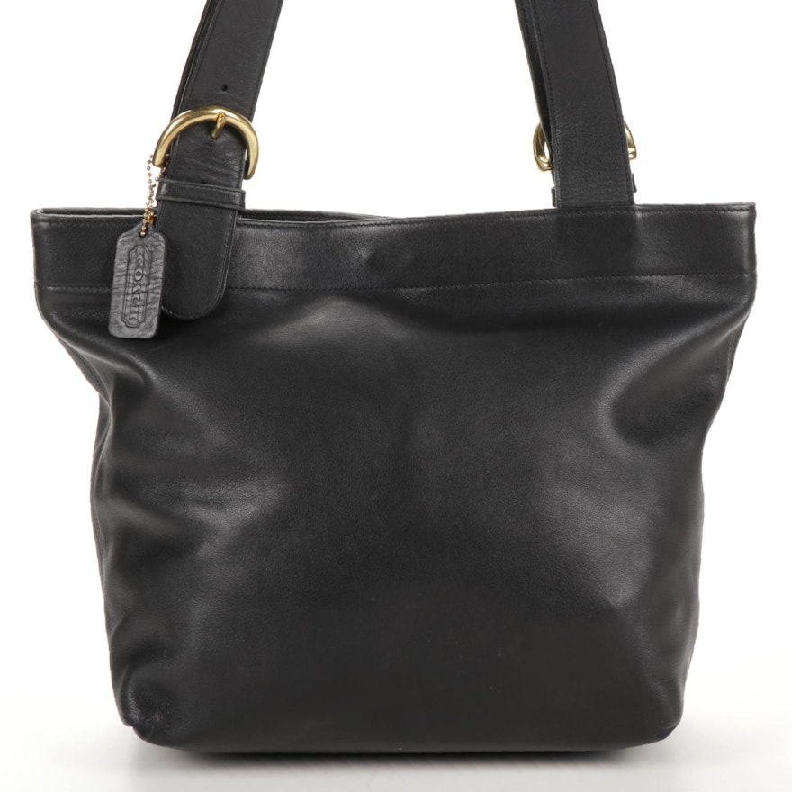 Coach Black Leather Shoulder Bag