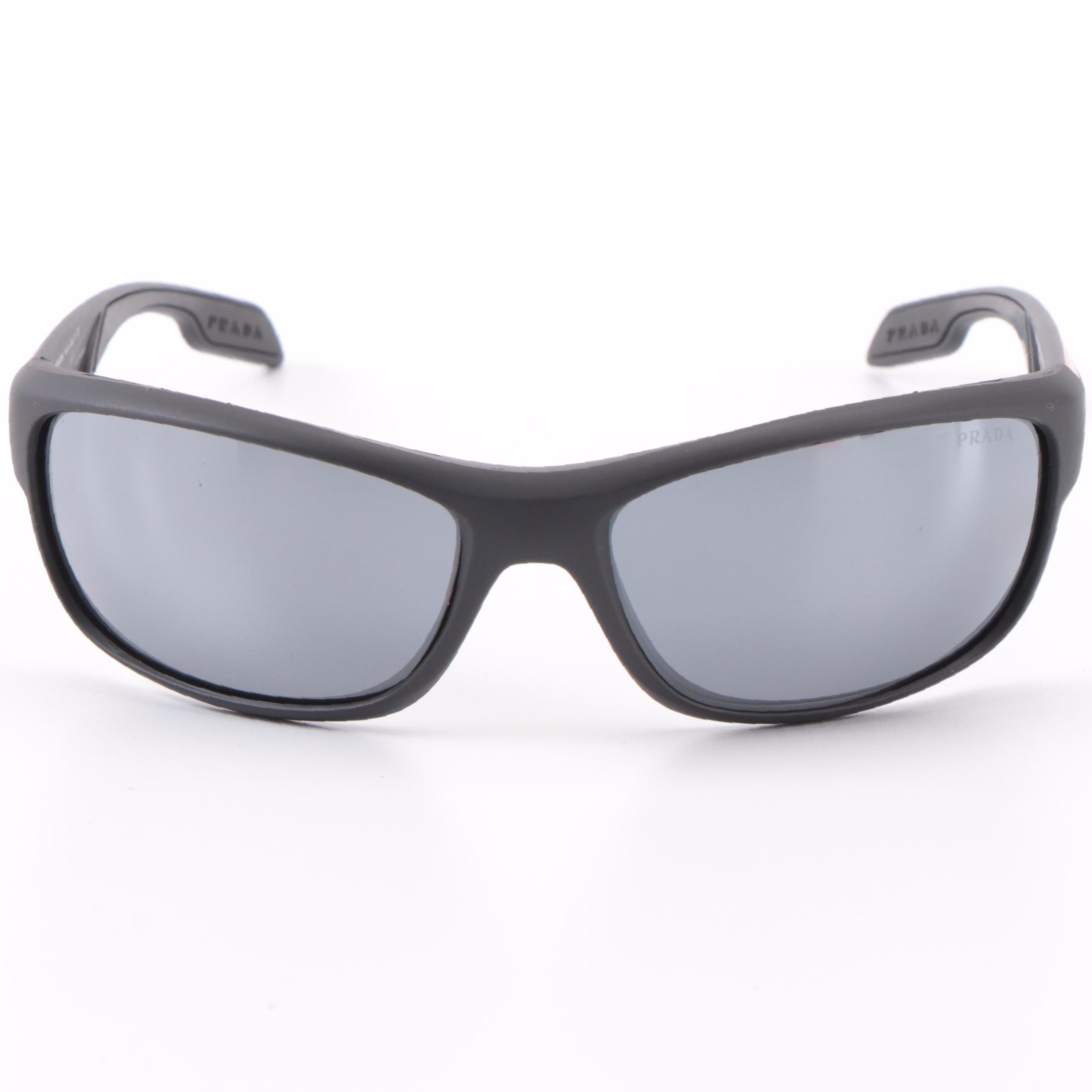 Prada Linea Rossa Sunglasses SPS13U Matte Black Frame with Box and Slip Case