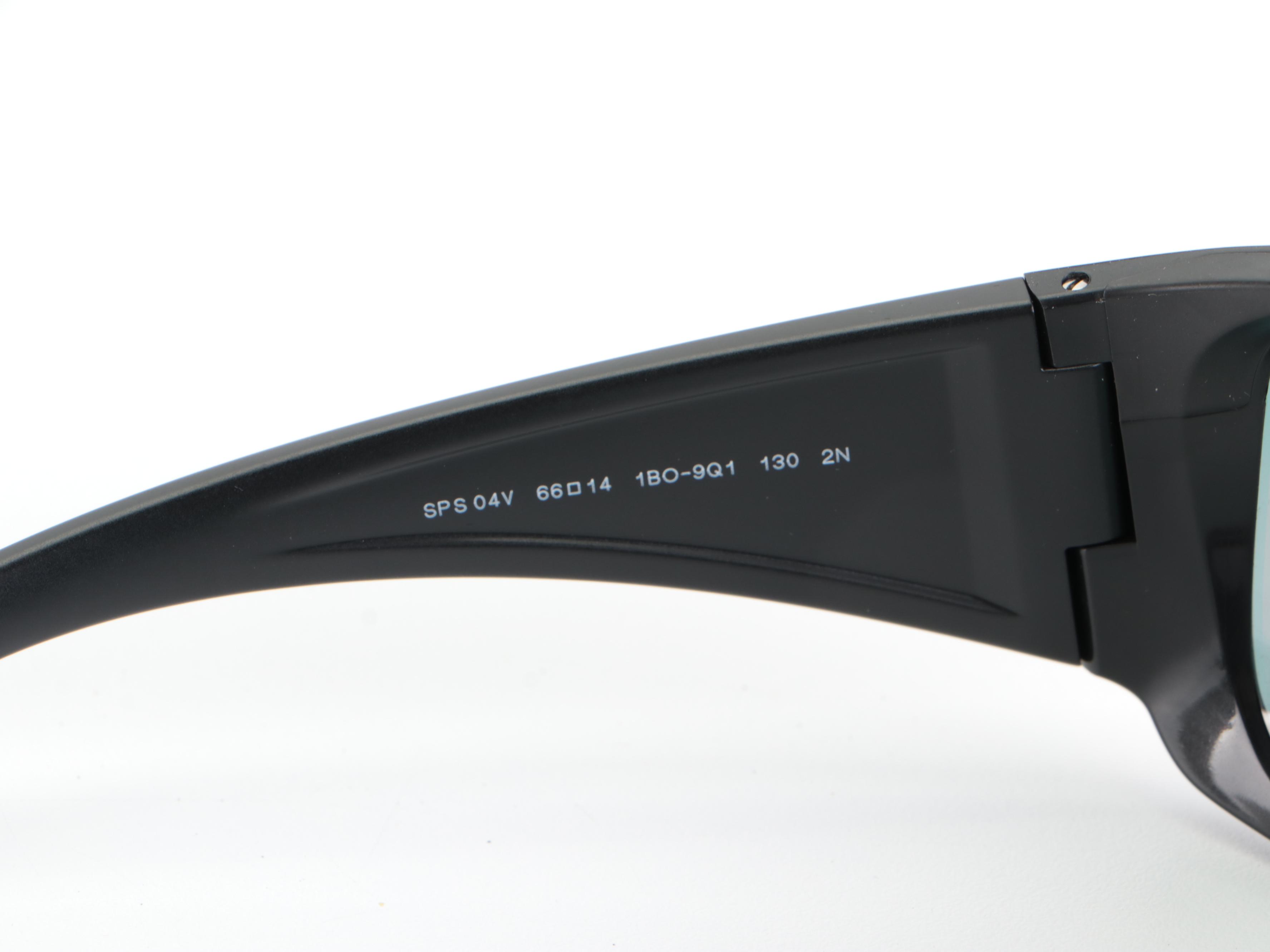 Prada Linea Rossa SPS04V Mirror Lens Sunglasses in Matte Black with Box and Case