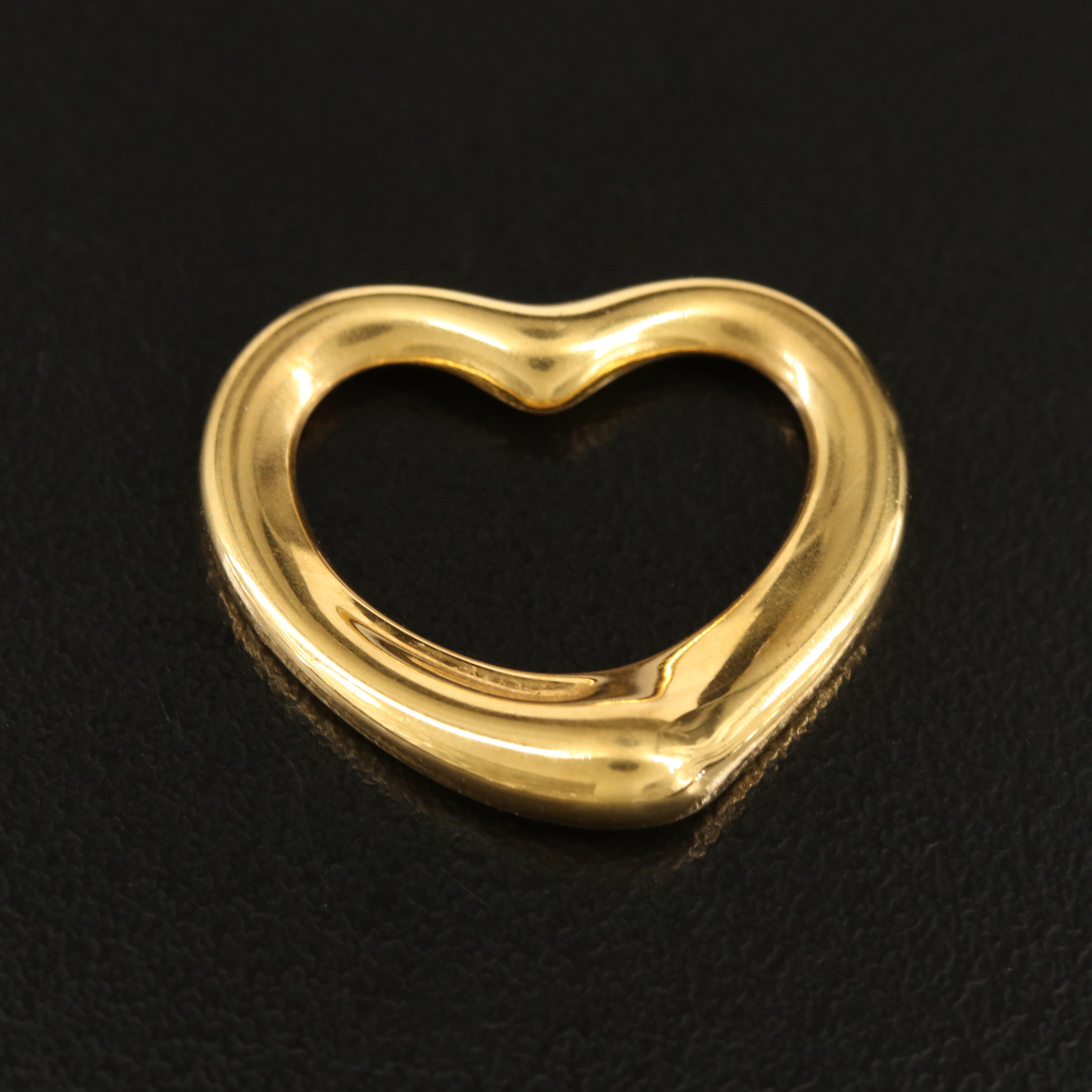 Elsa Peretti for Tiffany & Co. "Open Heart" 18K Pendant
