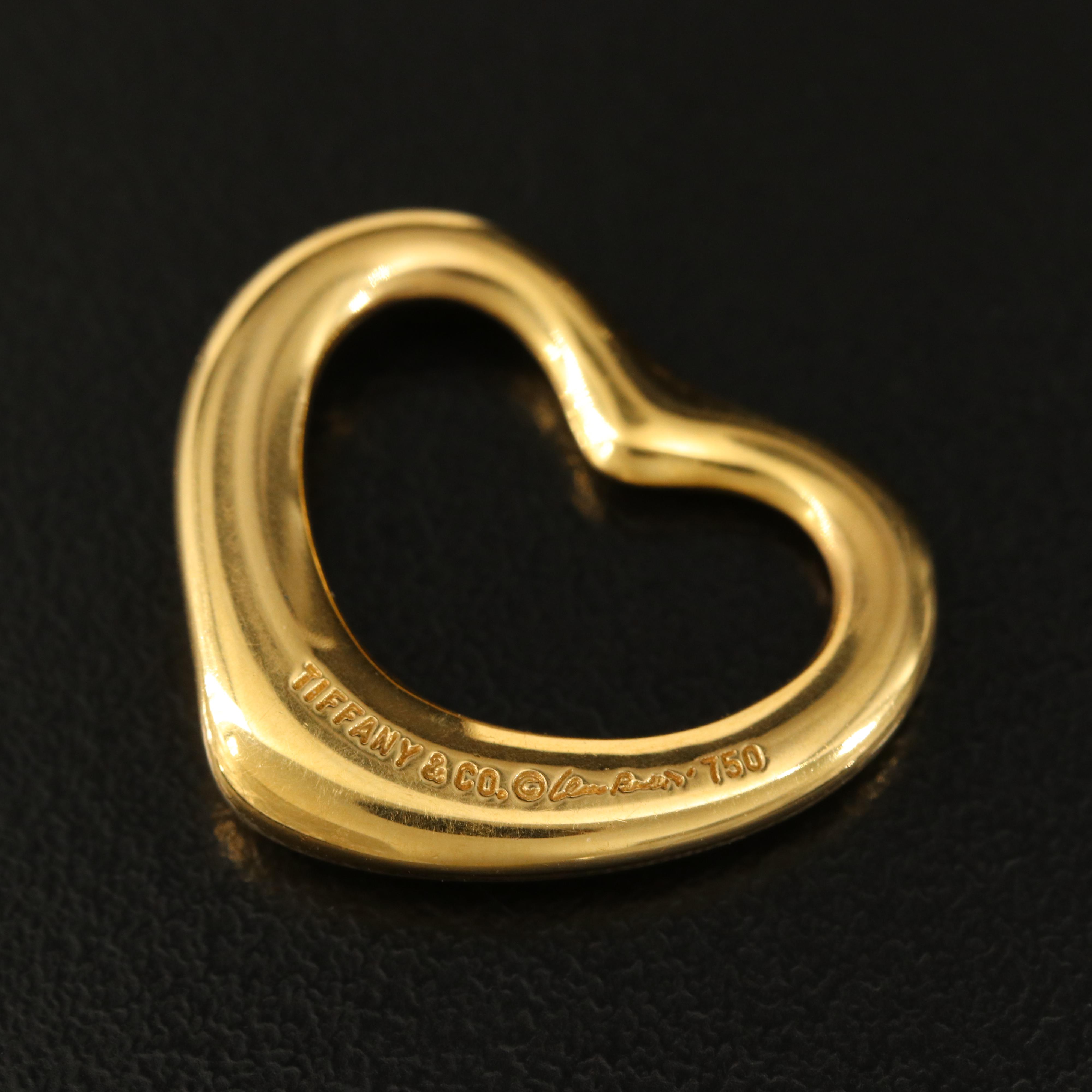 Elsa Peretti for Tiffany & Co. "Open Heart" 18K Pendant