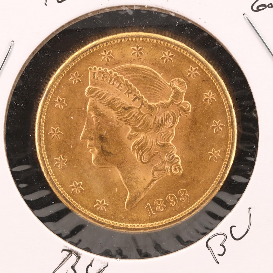 1893-S Liberty Head $20 Gold Double Eagle