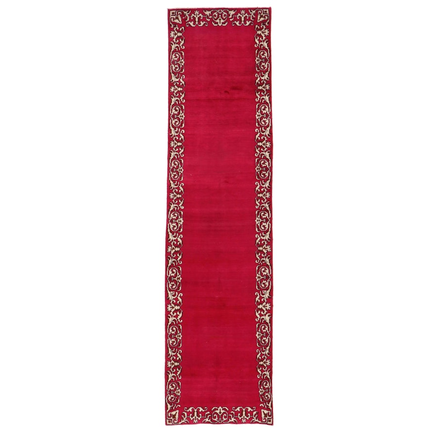 3'3 x 12'8 Hand-Knotted Turkish Oushak Long Rug