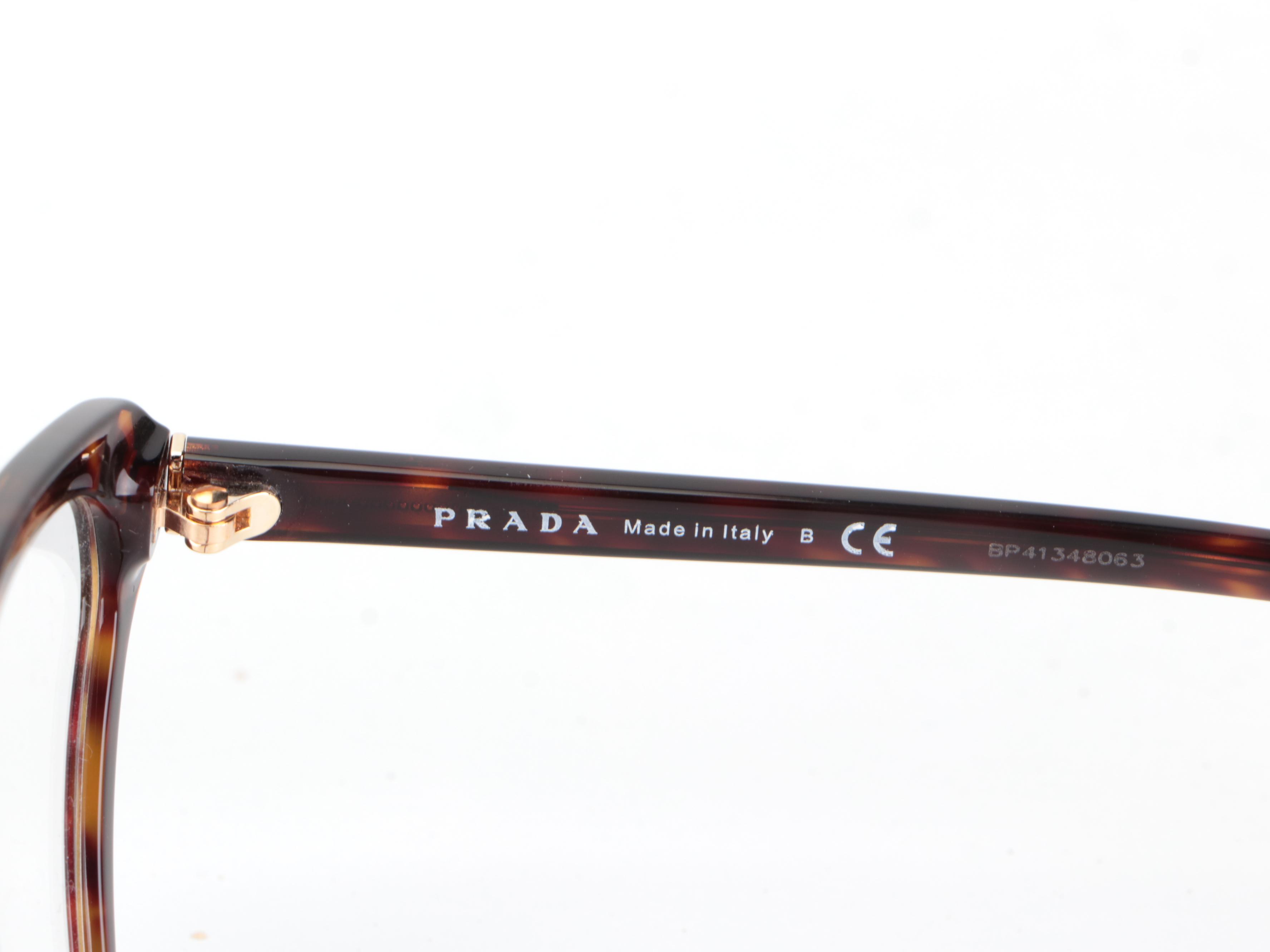 Prada VPR 06X Butterfly Eyeglasses in Tortoise with Case and Box