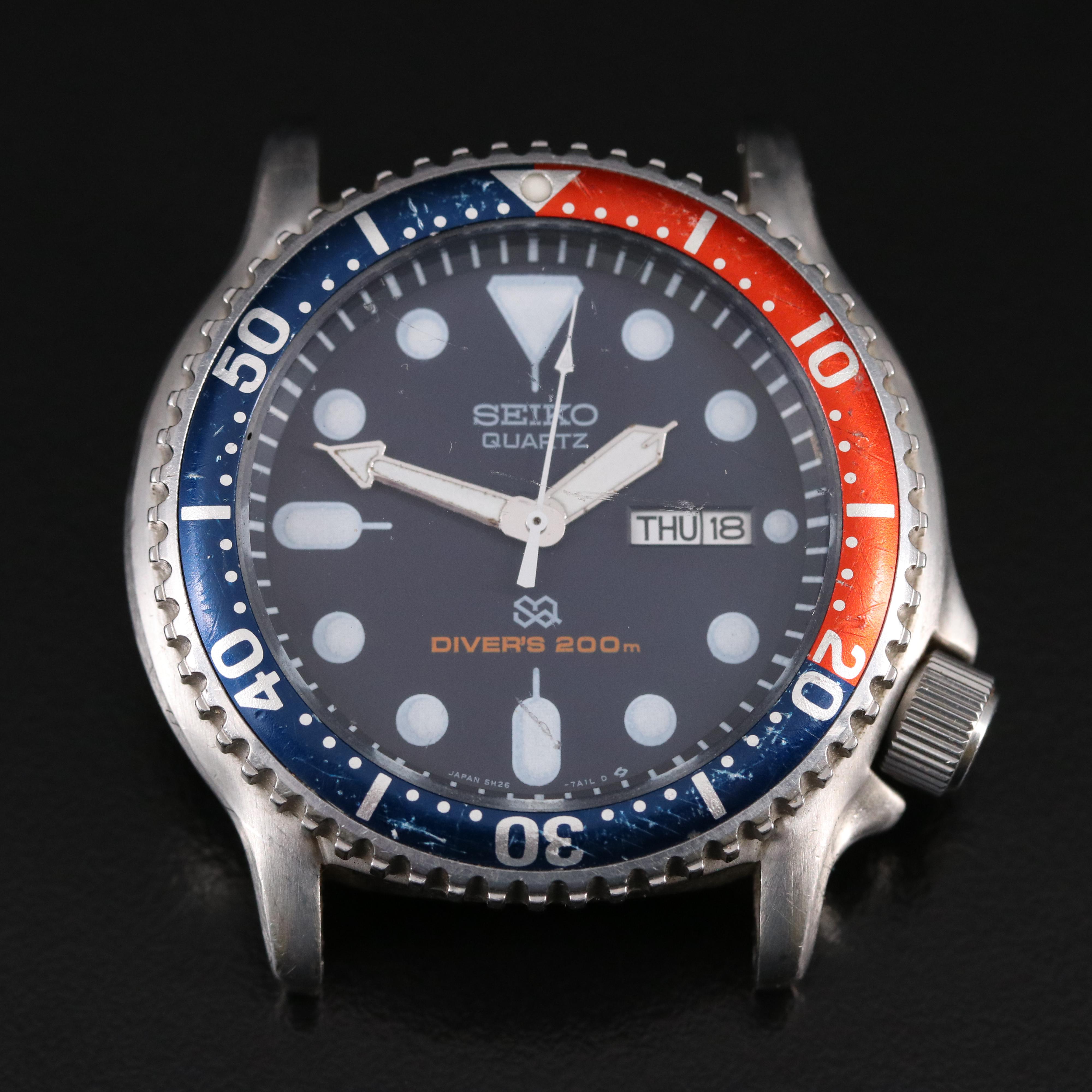 Vintage Seiko Divers 200 Meters Stainless Steel Watch