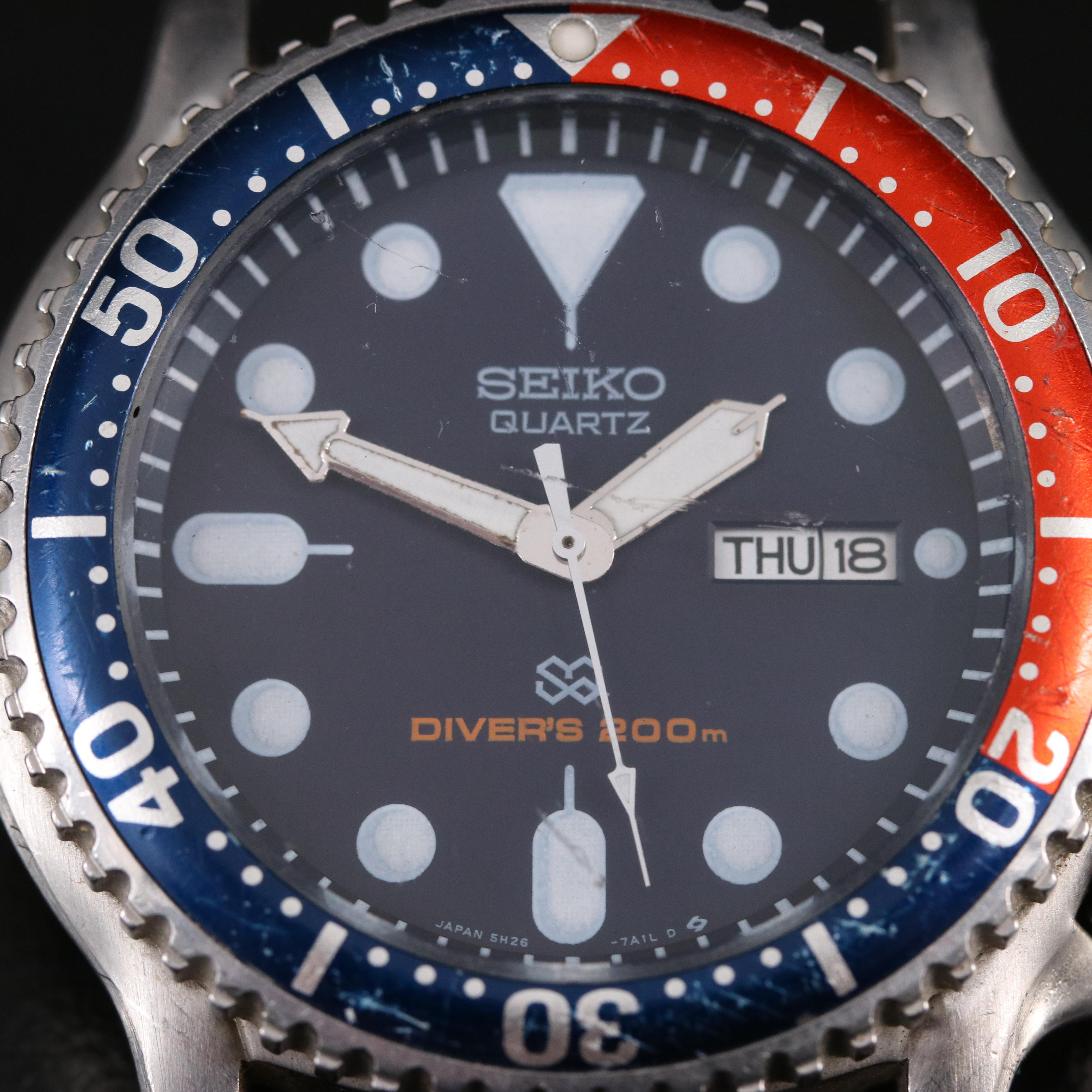 Vintage Seiko Divers 200 Meters Stainless Steel Watch