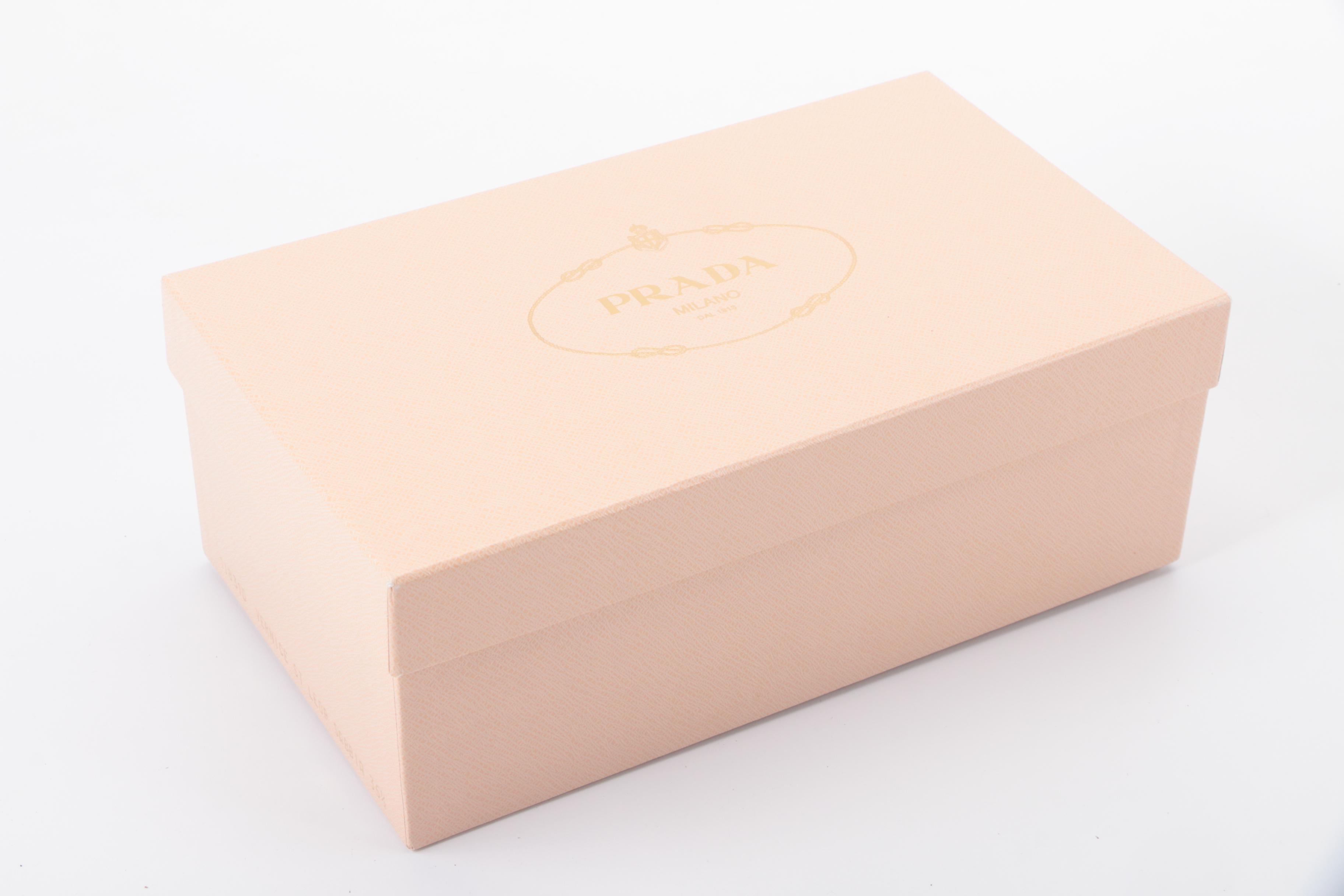 Prada Pointed-Toe Leopard Print Patent Leather Pumps with Gold-Tone Heels in Box